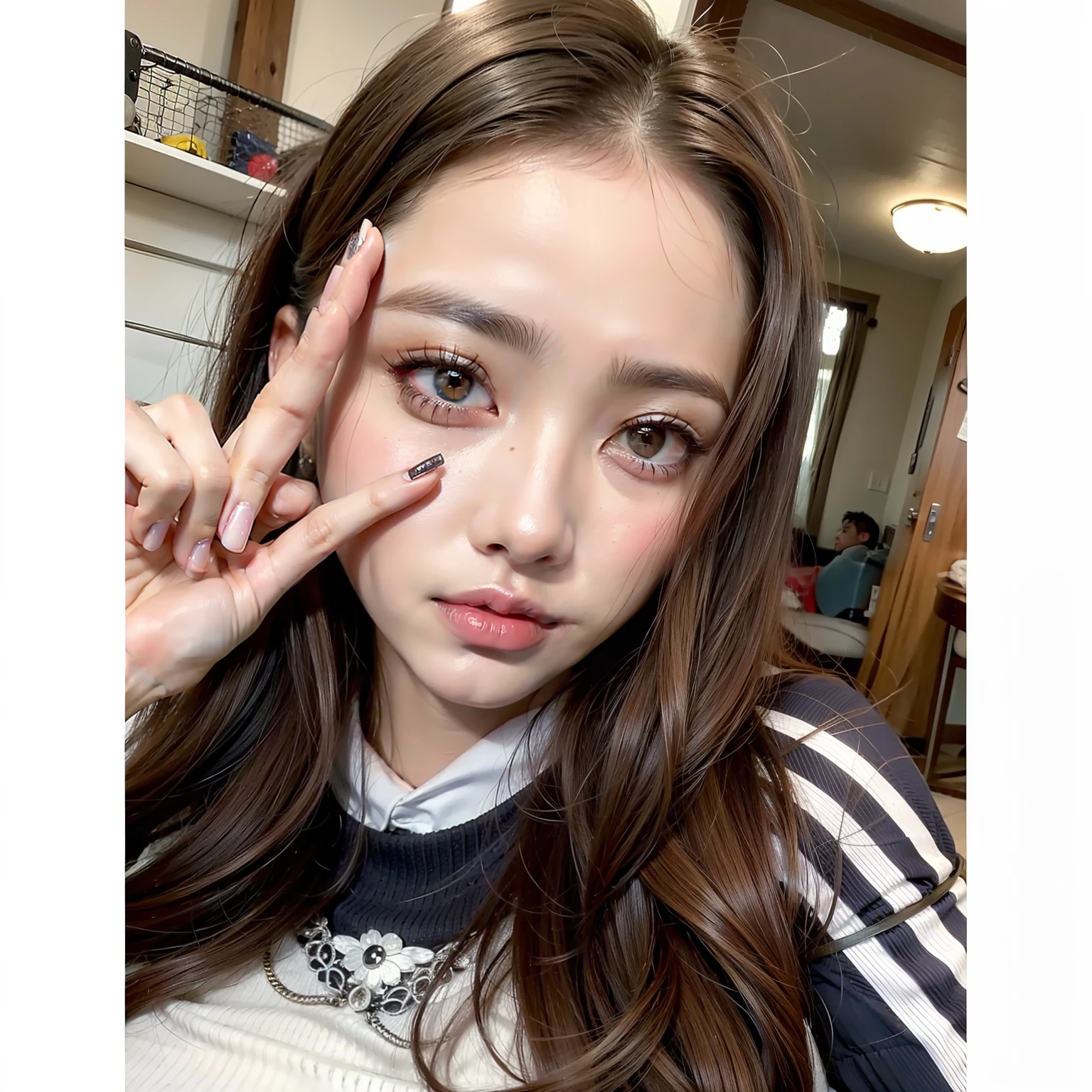 Latin blood Attractive eyes Double eyelids