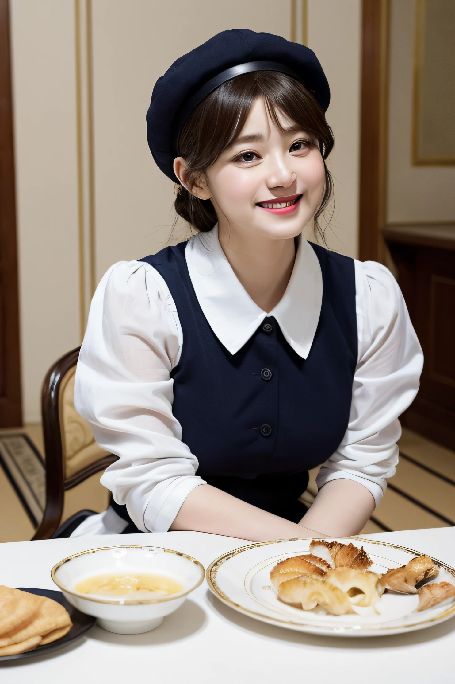 Anime character sitting around table in white tablecloth, For luxurious tablecloths, isekai manga panel, cutscene, robed figures sat around a table, Isekai, tablecloth, ufotable, Princess at the royal banquet, sitting on table, umineko, top-quality、masterpiece、超A high resolution、(Photorealsitic:1.4)、There is a manager woman wearing a baseball cap、wearing a dark blue polo shirt、poneyTail、baseball field, Korean female、Female sexy、K-pop idols、Two Women、Shoulder to shoulder、A smile、Open lips、an lingerie