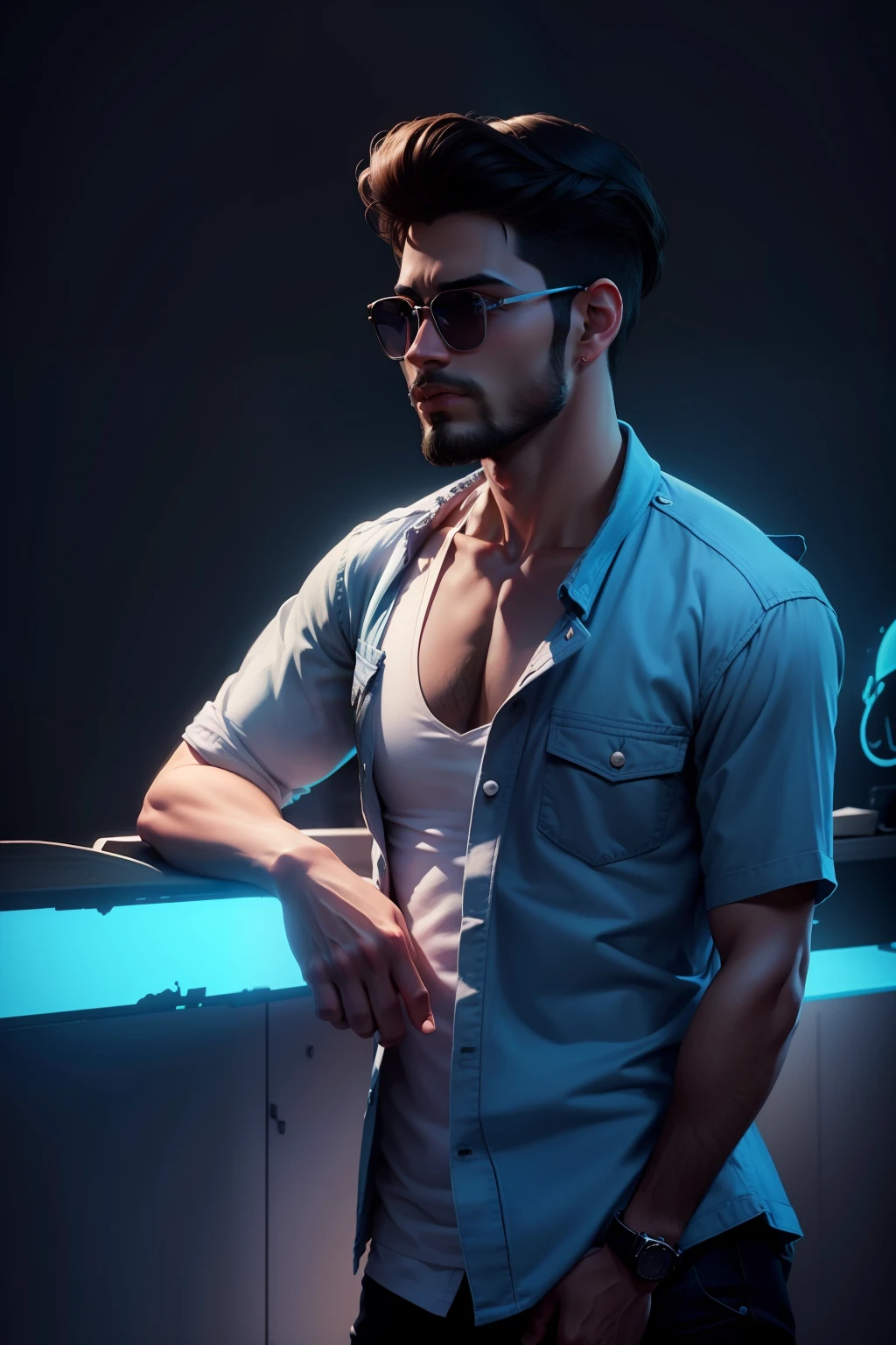 Background change 3d cartoon realistic handsome boy