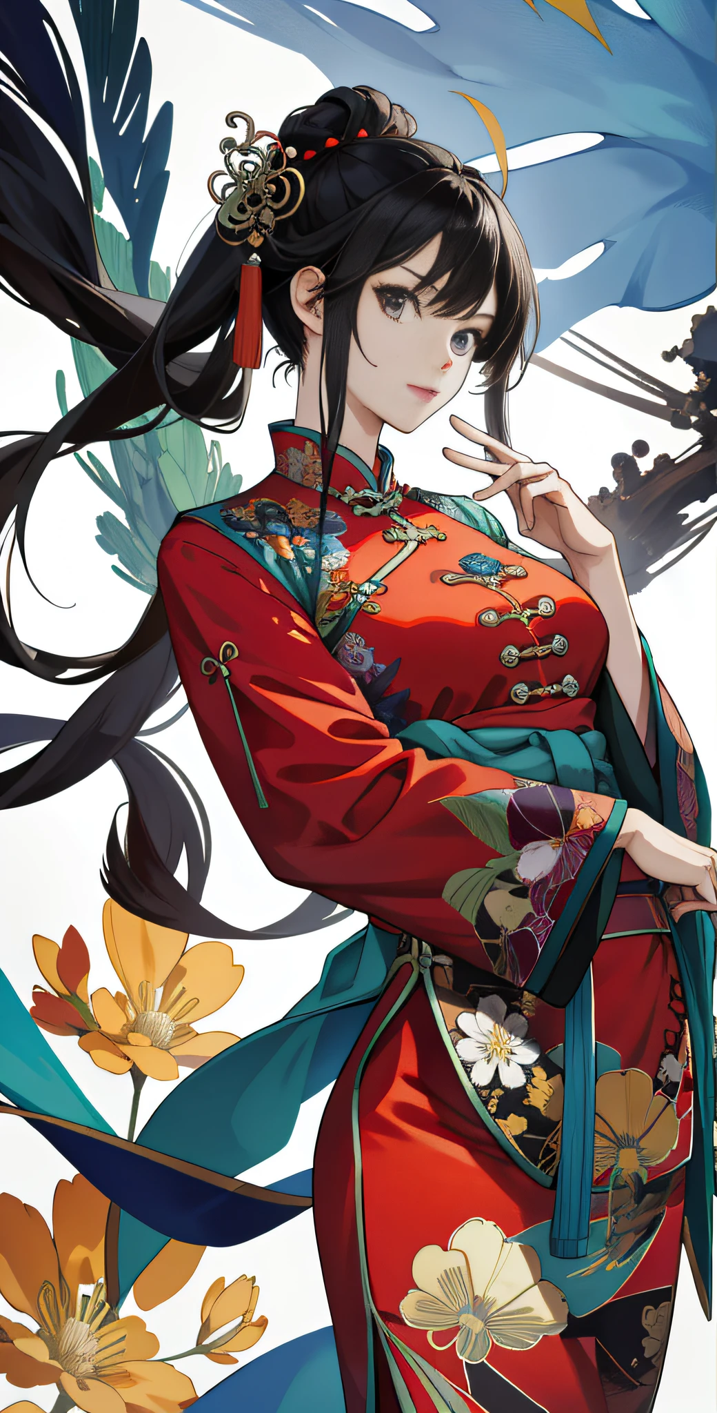 masterpiece,bestquality,masterpiece,bestquality,officialart,extremelydetailedCGunity8kwallpaper,huge_filesize,1girl,chineseclothes