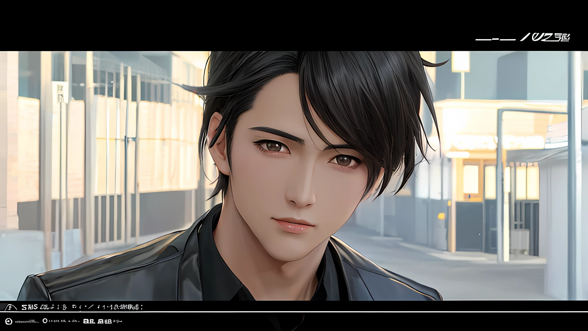 Chico de anime con una camisa negra parado en una calle estrecha, Estilo realista de anime 3D, Obras de arte al estilo de Guweiz, digital anime illustration, Estilo de realismo de anime, Retrato estilo anime, realistic anime artstyle, Hermoso retrato de anime, Estilo anime masculino, Retrato de anime de un hombre guapo, Anime CG arte suave, Estilo de arte de anime realista, Impresionante retrato de cara de anime