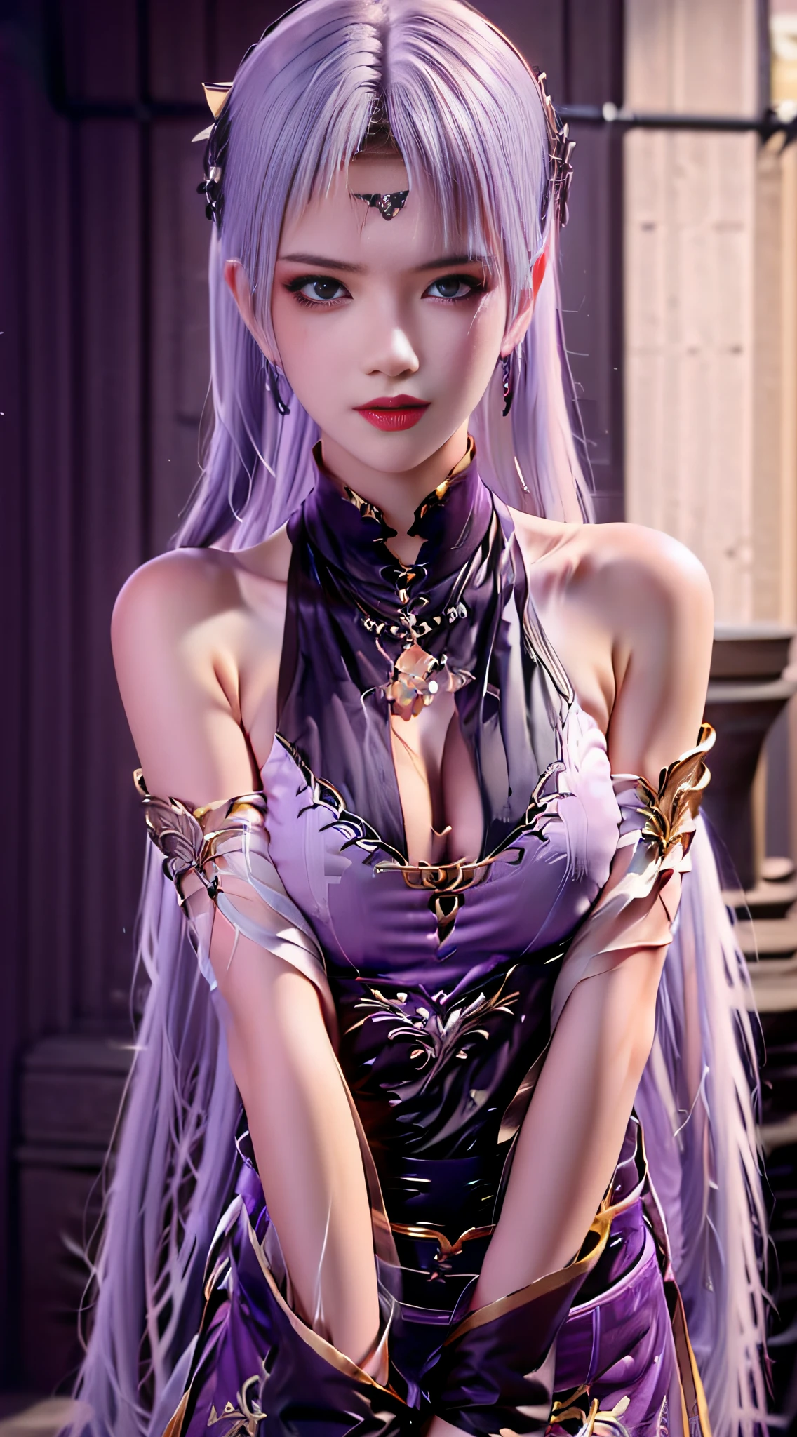 (8k,best qualtiy,tmasterpiece:1.2),(realisticlying,realisticlying:1.37),ultra - detailed,best qualtiy,超高分辨率,profesional lighting,photon maping,Radio City,physically-based renderingt,cinmatic lighting,basketball playground,depth of fields,Clear focus,rays of sunshine,Good composition,(bokeh:1.2) 1girl,solo,(full bodyesbian),(Keep your mouth shut),美丽细致的眼睛,lewd poses,a narrow waist,basketball suit,Purple hair with messy hair,Long hair flutters in the wind,(ulzzang-6500:1.2) mix4, hiqcgbody