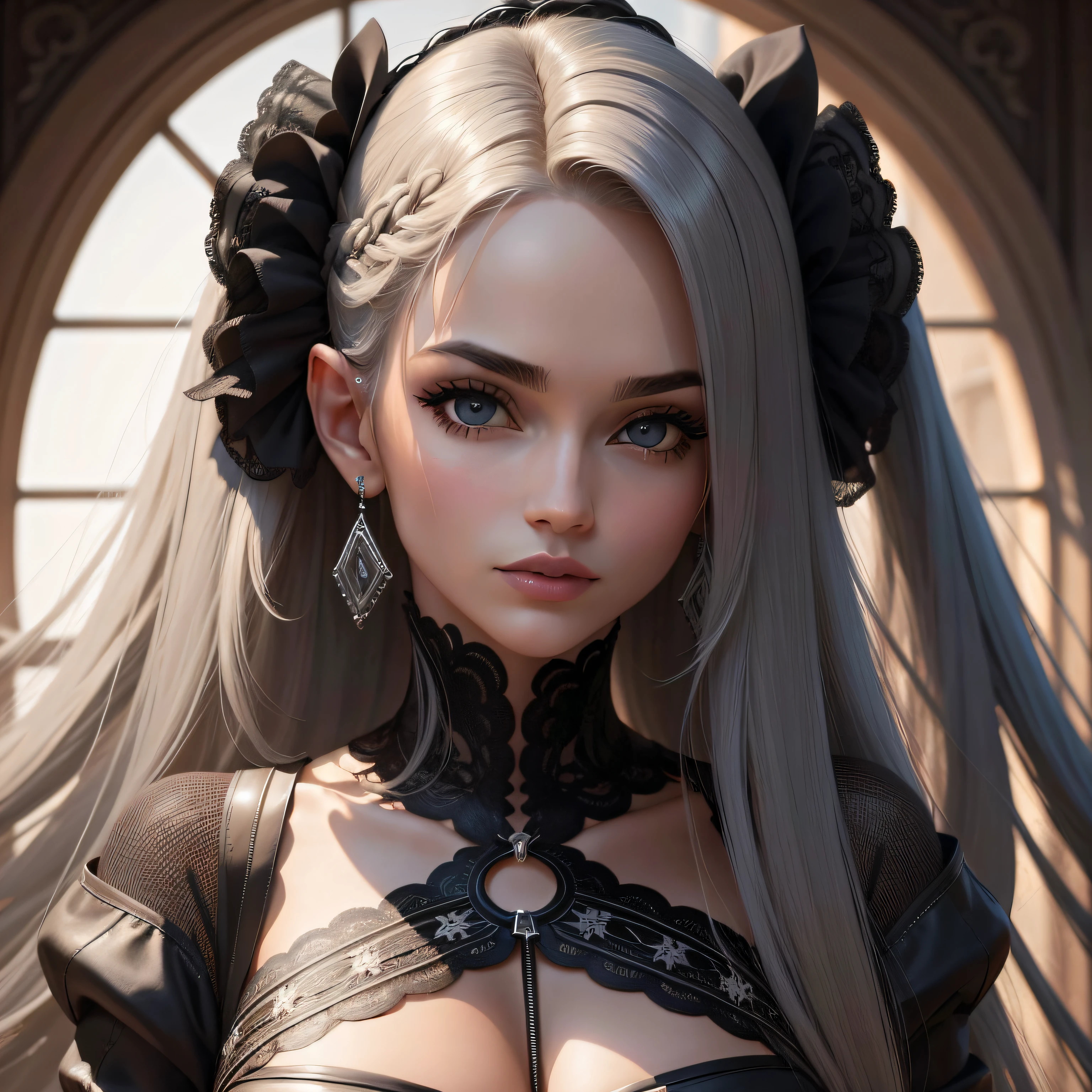 um close up de uma mulher com longos cabelos brancos e tatuagens, cabelo preto longo detalhado, cabelos escuros cacheados, cabelo preto rodopiante, preto longo cabelo encaracolado longo, cabelos negros cacheados, longos cabelos escuros e redemoinhos, longos cabelos cacheados pretos, longos cabelos cacheados intrincados, longos cabelos negros encaracolados, cabelos escuros e redemoinhos, mulher detalhada, cabelo encaracolado preto, beautiful artwork