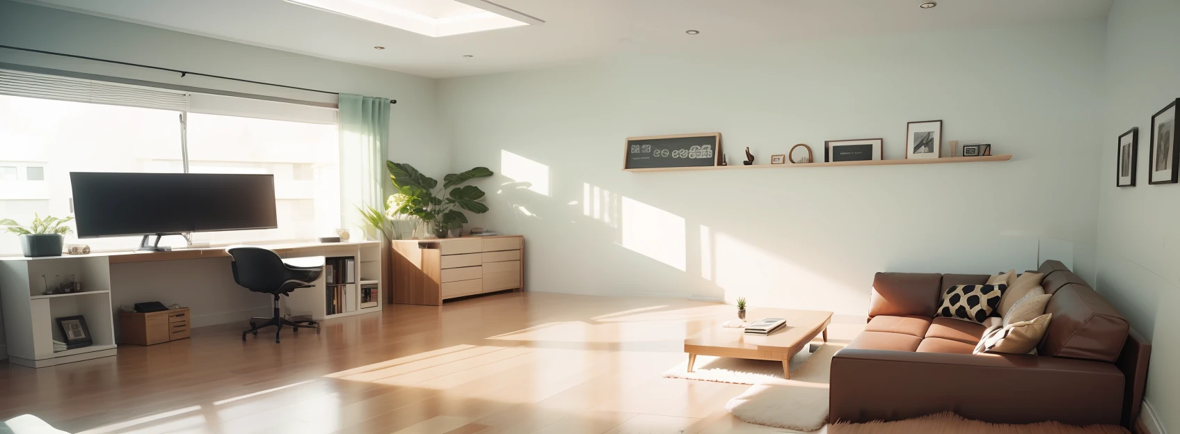 include a cozy L-shaped sofa and more elements that remind you of a doctor's office