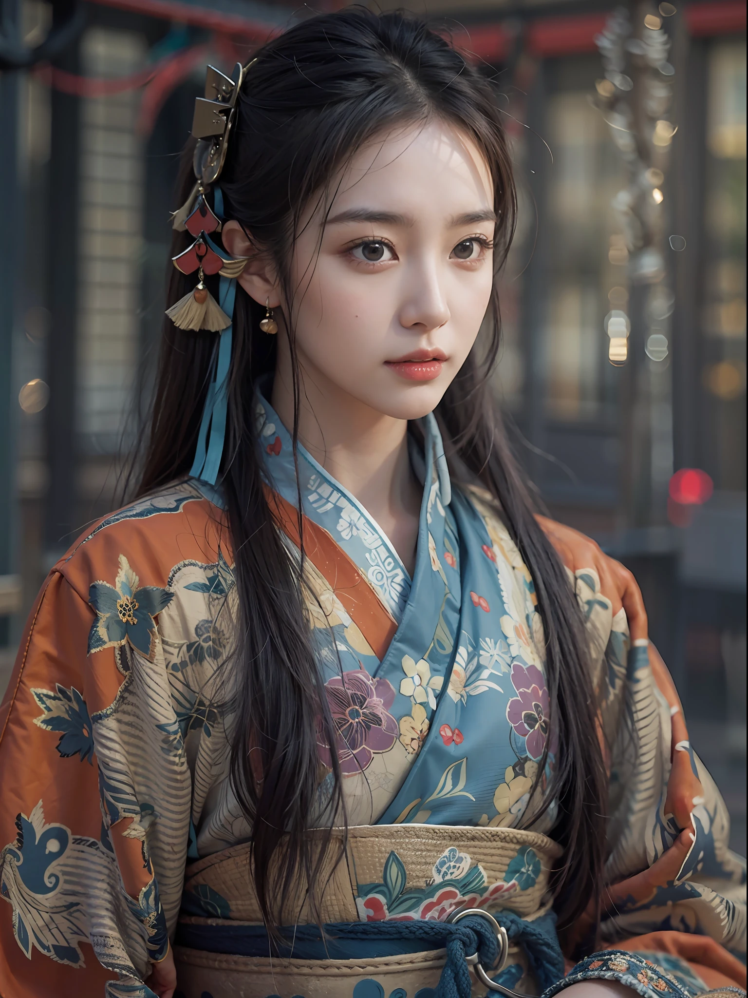 Dream,Lin Daiyu,The most beautiful girl in ancient China,4K,Best quality, Masterpiece,Highly detailed face, highly detailed back ground,Photography, hdr,A high resolution,Realistic,Photorealistic,hugefilesize,Detailed,Small head,Small face,Slender and long legs, Kodak Portra 400,Fujifilm XT3,nikon RAW photo,
