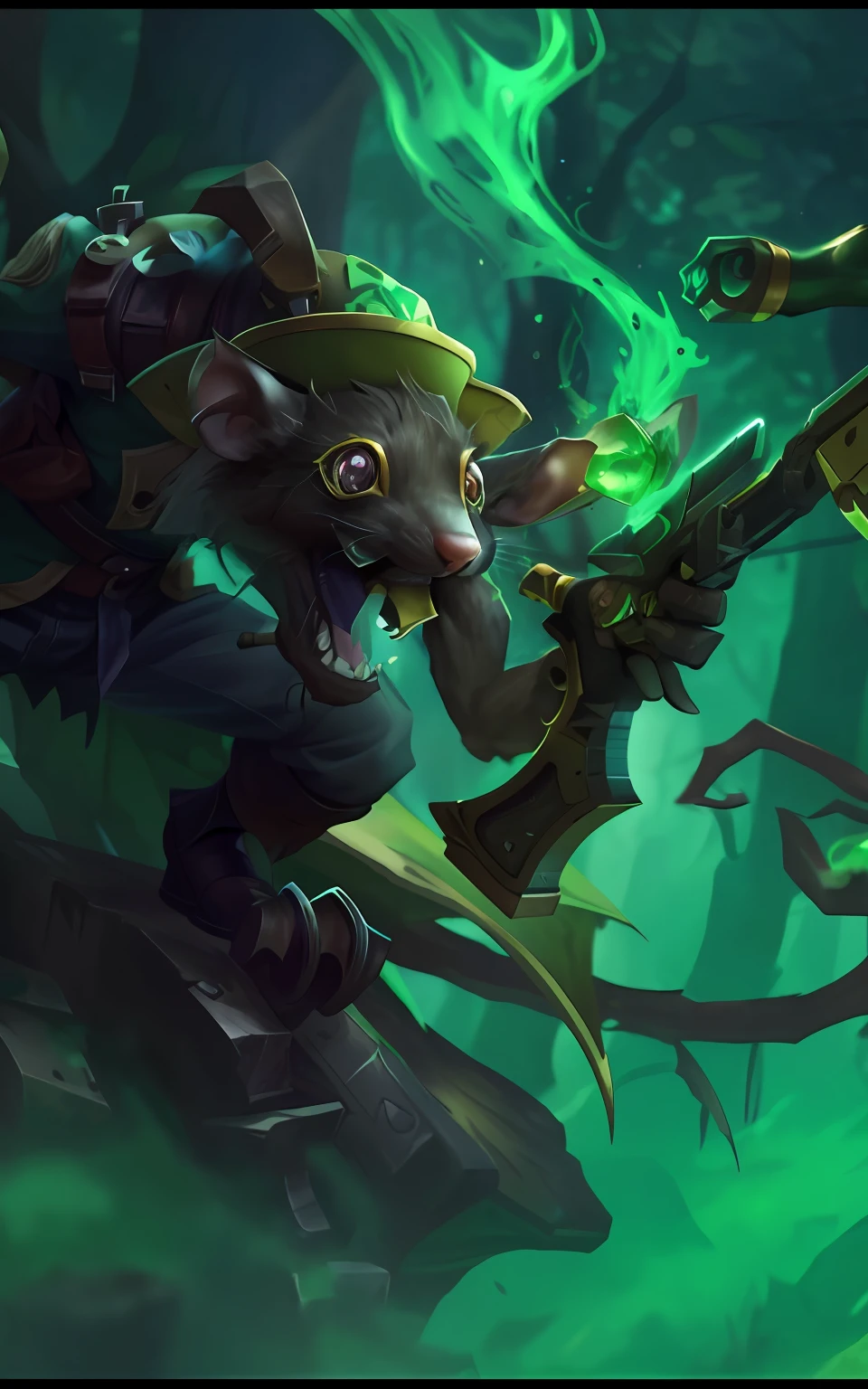 Close-up of rats with guns in the forest, Splash Art, Official Splash Art, league of legends splashart, amazing portrait of viego, Riot game concept art, league of legends splashart, League of Legends concept art, 8k hd wallpaperjpeg artifact, 8k hd wallpaperjpeg artifact, league of legends style art