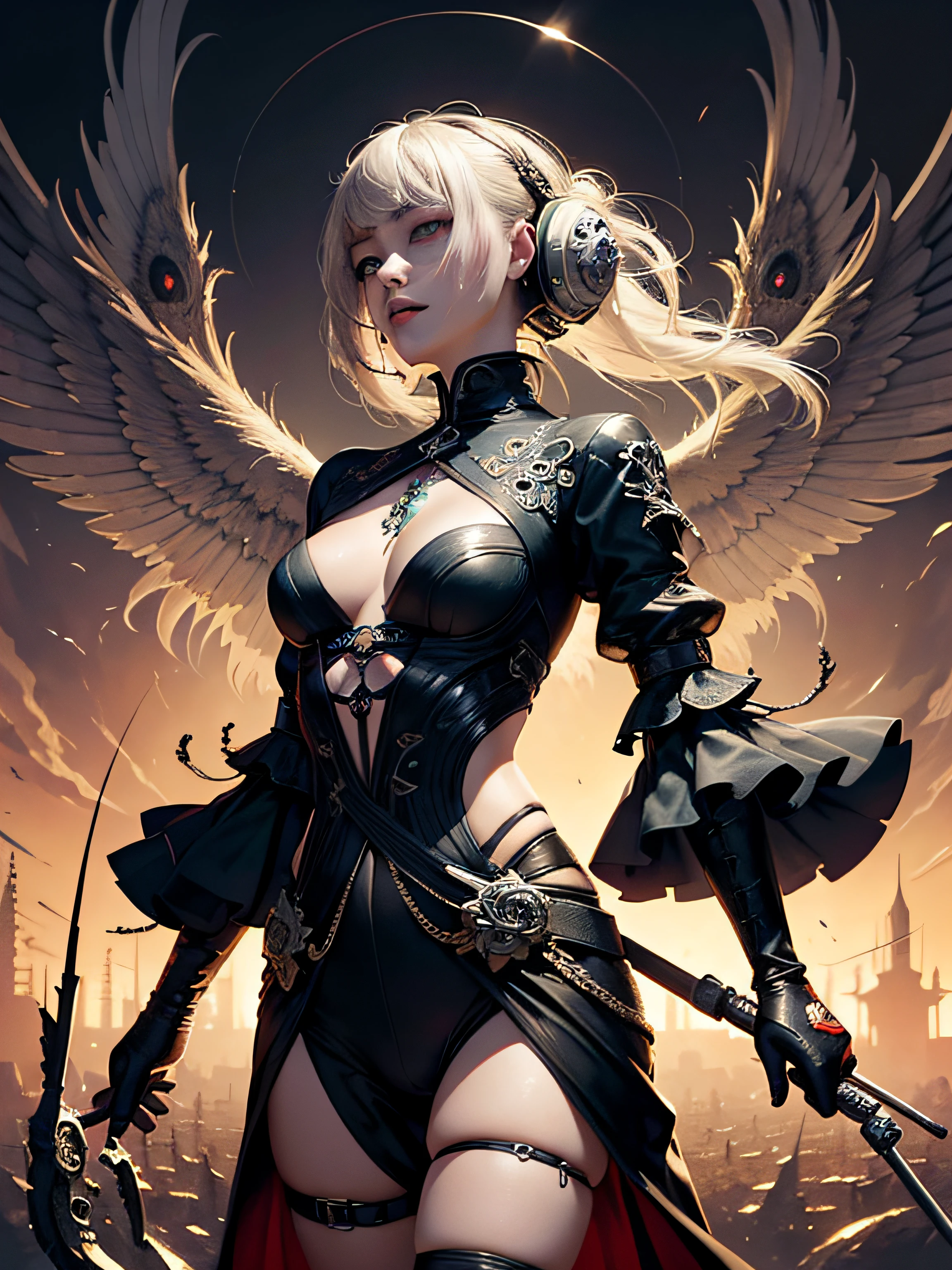 official art, unity 8k wallpaper, ultra detailed, beautiful and aesthetic, masterpiece, best quality, (zentangle, mandala, tangle, entangle), (fractal art:1.3) , 1girl, extremely detailed, dynamic angle, cowboyshot, the most beautiful form of chaos, elegant, a brutalist designed, vivid colours, romanticism, by james jean, roby dwi antono, ross tran, francis bacon, michal mraz, adrian ghenie, petra cortright, gerhard richter, takato yamamoto, ashley wood, atmospheric, ecstasy of musical notes, streaming musical notes visible
