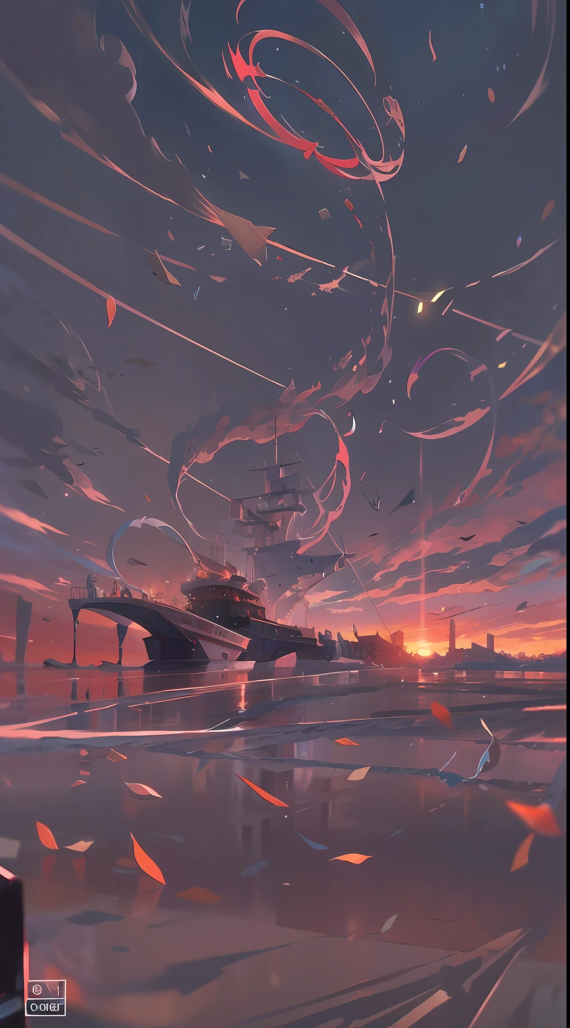 (nvinkpunk: 1.2) (SNTHWVE style: 0.8) VAL1 mk4Supra VAL2, light wave, sunset, complex, highly detailed