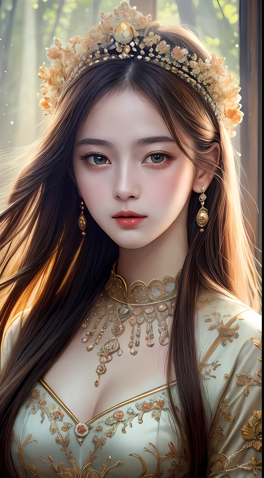 Best Quality, Masterpiece, Super High Resolution, (Realism: 1.4), Original Photo, (Real Skin Texture: 1.3), (Film Grain: 1.3), 1 Girl, Beautiful Eyes and Face Details, Masterpiece, Best Quality, Close-up, Upper Body, The zodiac art style