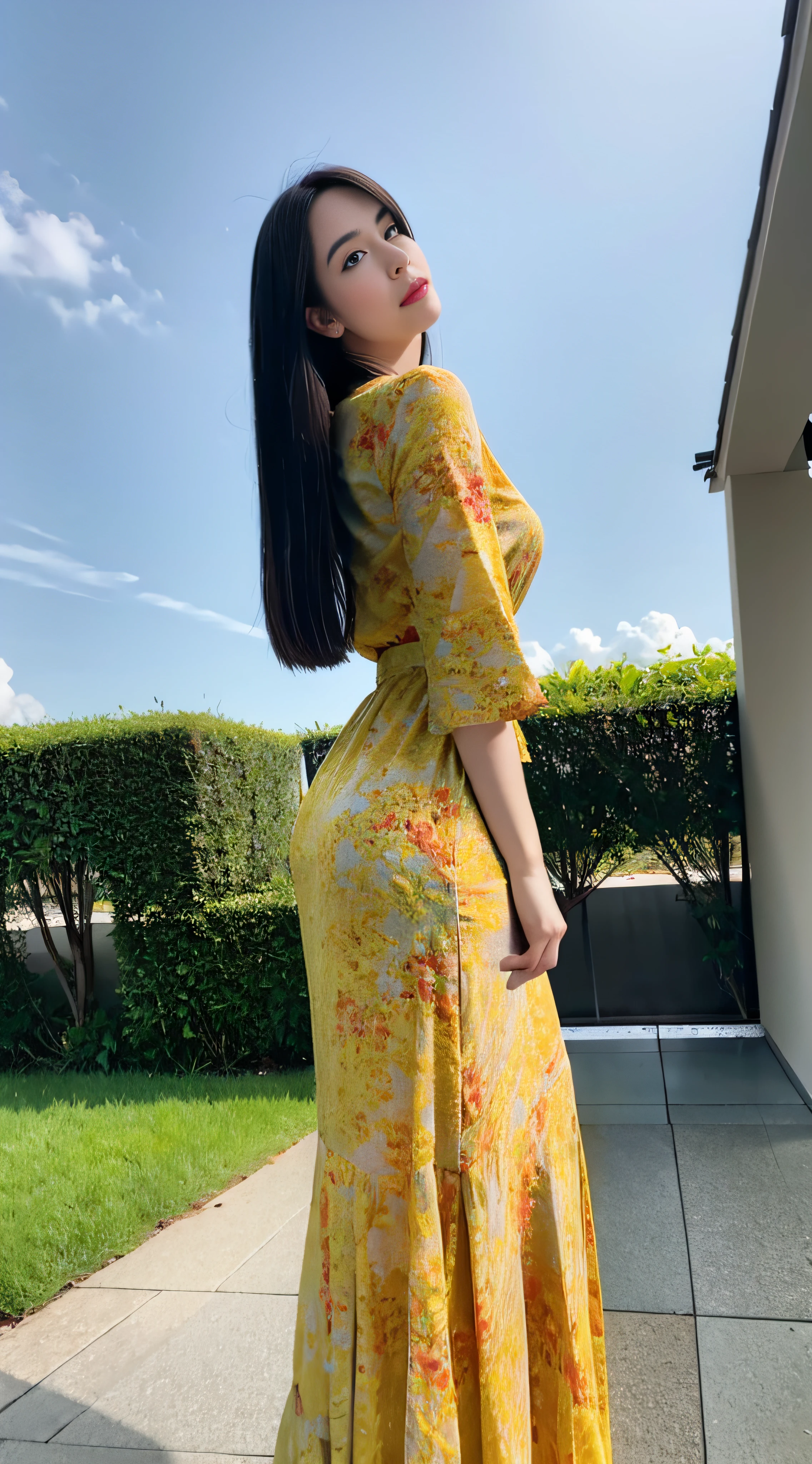 HDR,8k,realistic,(huge filesize),(outdoor:1.4),standing,sky,
Mature woman,(straight hair),big sister,((closed mouth)),Serious expression,Small nose,Perfect face,alluring,slender waist,
((subdued light:1.1)),((frontal lighting)),shallow depth of field,dynamic angle,(ray tracing),(((facial lighting))),shadow,huangsezhanpaoc,yerin,