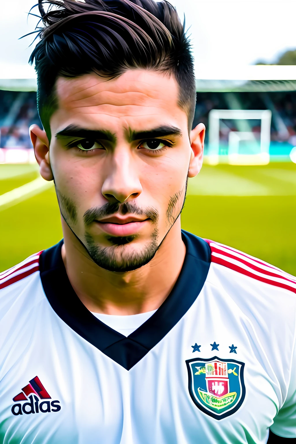 Jogador de soccer com barba