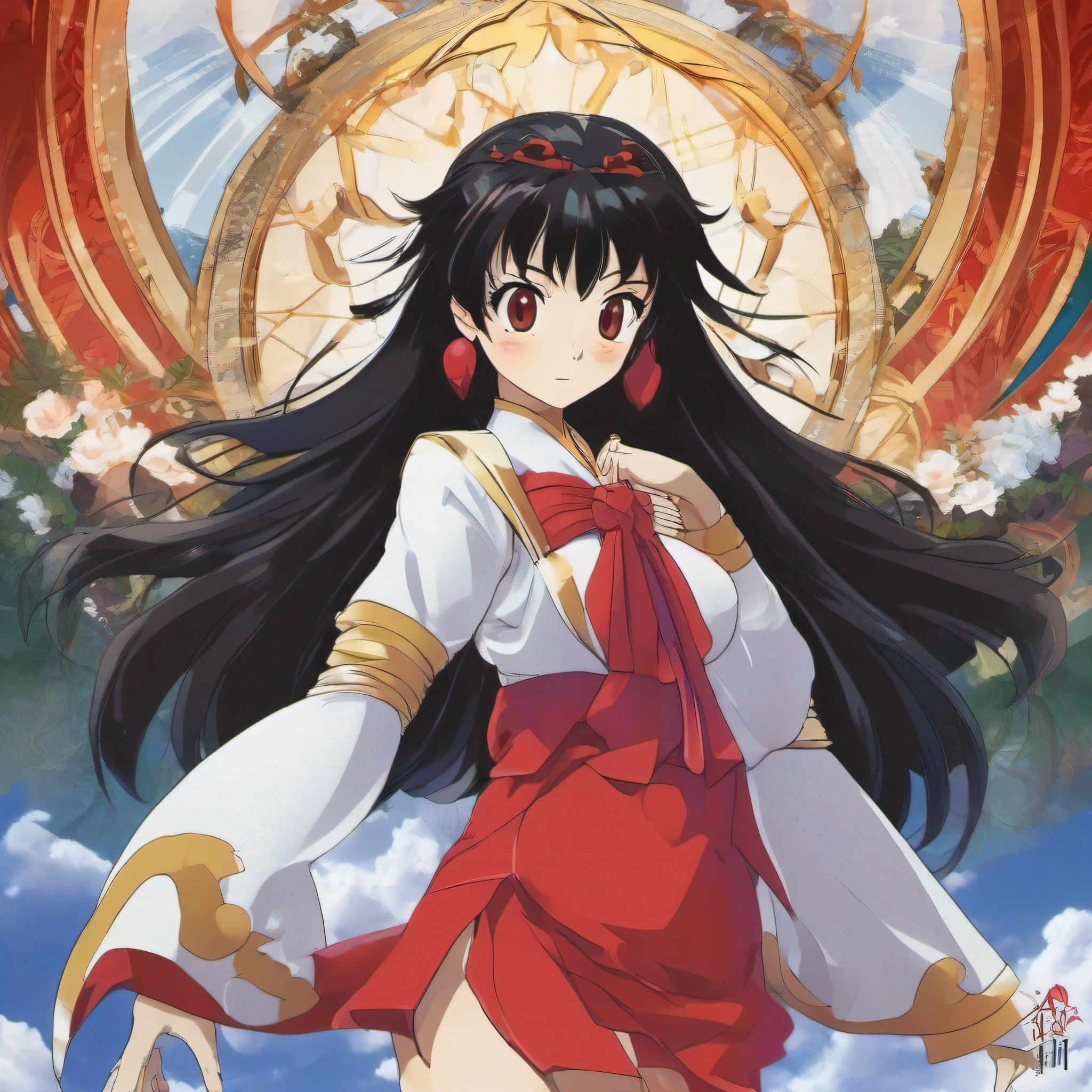 mulher  marinheiro com cabelo longo e saia vermelha, lua marinheiro!!!!!!!!, rei hino as a princess, por rei hino, Estilo rei hino , A Lua do Marinheiro. Beautiful, estilo anime Gainax, Knights of the Woman of the Zodiac, Rumiko, Directed by: Rumiko Takahashi, classic shoujo, Gainax, art studio gainax, inspirado por Rumiko Takahashi