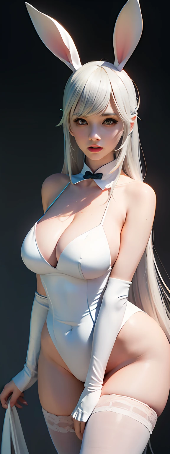 anime - style illustration of a woman in bunny ears and a bunny suit, guweiz, bunny girl, guweiz on pixiv artstation, guweiz on artstation pixiv, by Russell Dongjun Lu, by Yanjun Cheng, trending on cgstation, smooth anime cg art, sakimichan frank franzzeta, seductive anime girl, naked;