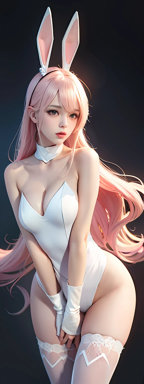 anime - style illustration of a woman in bunny ears and a bunny suit, guweiz, bunny girl, guweiz on pixiv artstation, guweiz on artstation pixiv, by Russell Dongjun Lu, by Yanjun Cheng, trending on cgstation, smooth anime cg art, sakimichan frank franzzeta, seductive anime girl, naked;