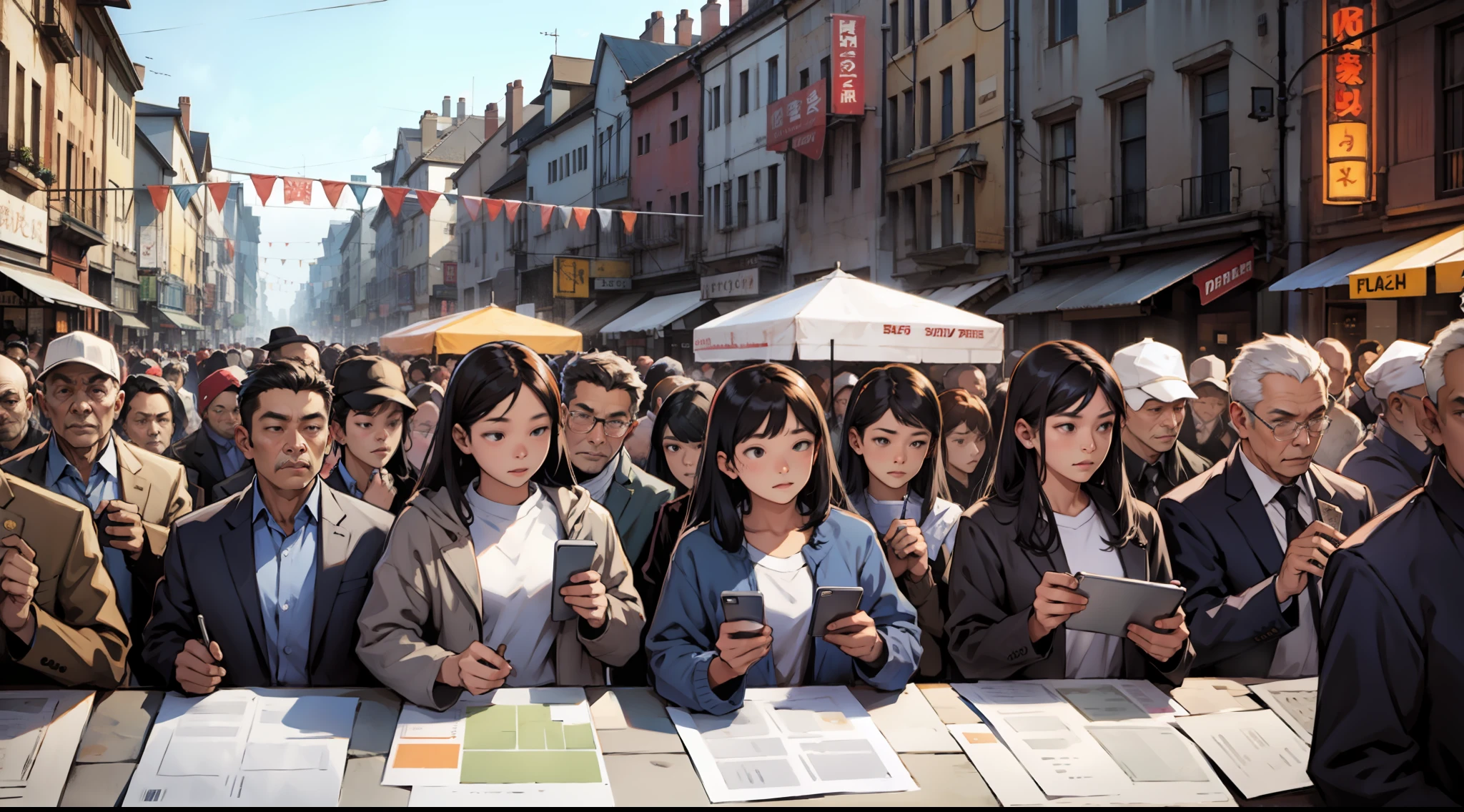 crowd of