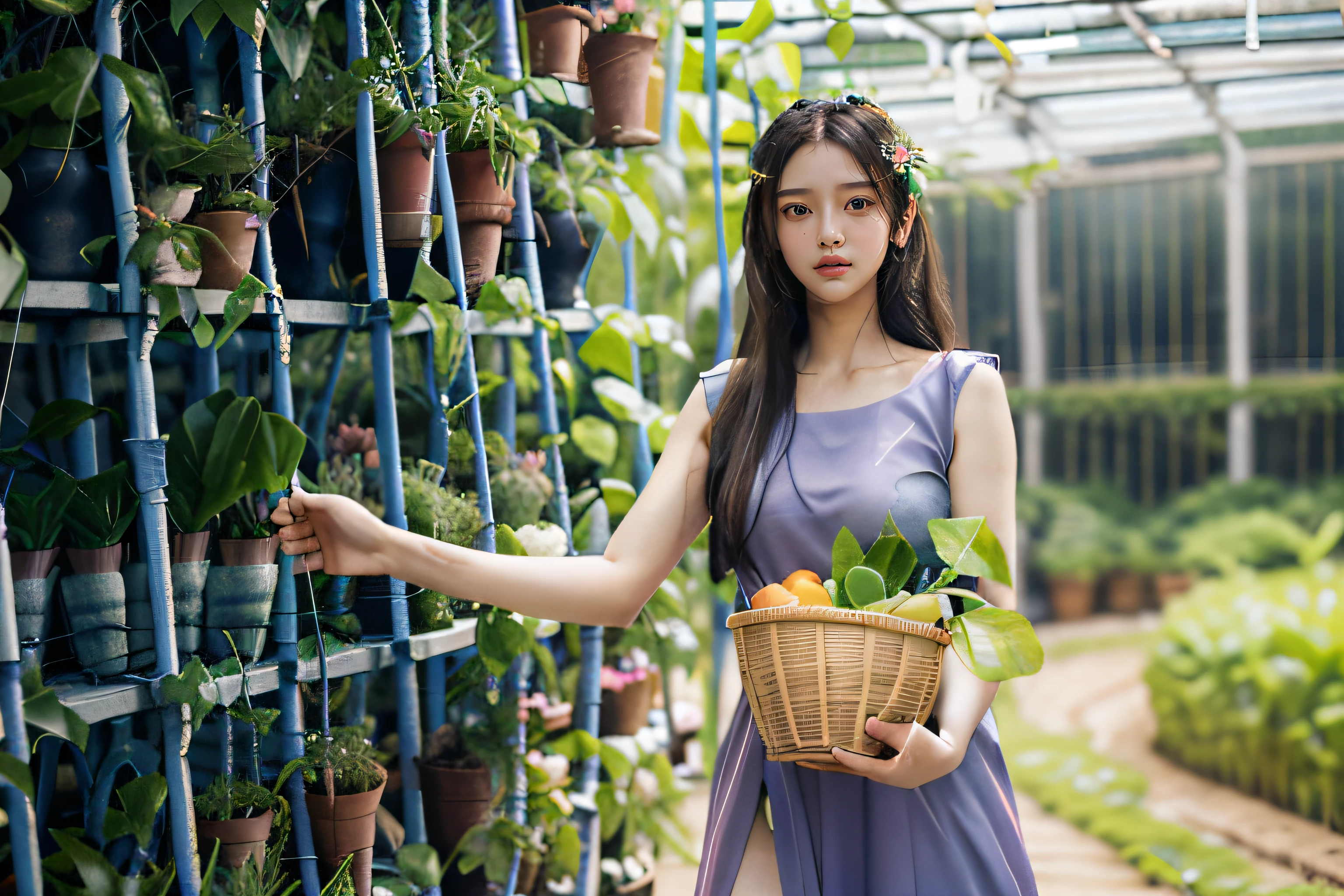 best quality, masterpiece,intricate detail, depth of field,highest quality,extremely detailed,high res,4k,ultra high res,detailed shadow,ultra realistic,realistic,dramatic lighting, 1girl, solo,detailed face,detailed eye,realistic skin,narrow waist,dress,delicate pattern, intricate detail,ribbon, dynamic pose, color splashing,