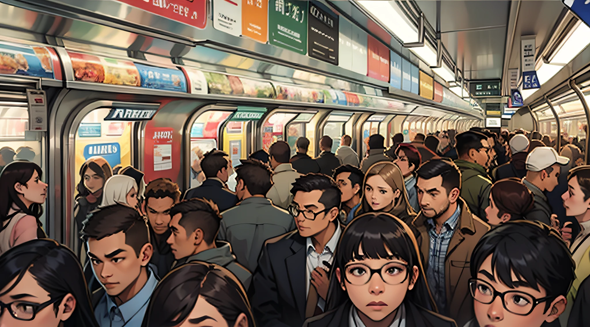 Crowd subway
