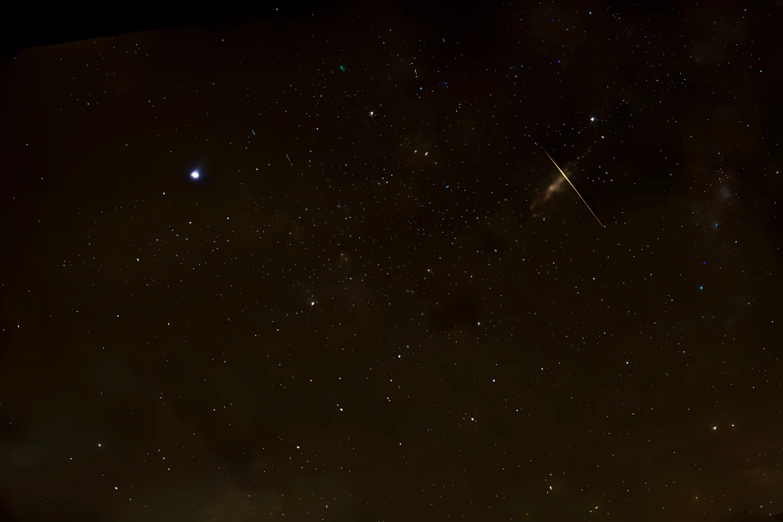 starry sky with a single plane in the distance and a single star in the sky, shooting star in background, on a clear magnificent night sky, meteor shower, meteors, night sky with many meteorites, shooting star, meteors are falling from the sky, meteors falling, on a clear night sky, shooting stars, shining meteor