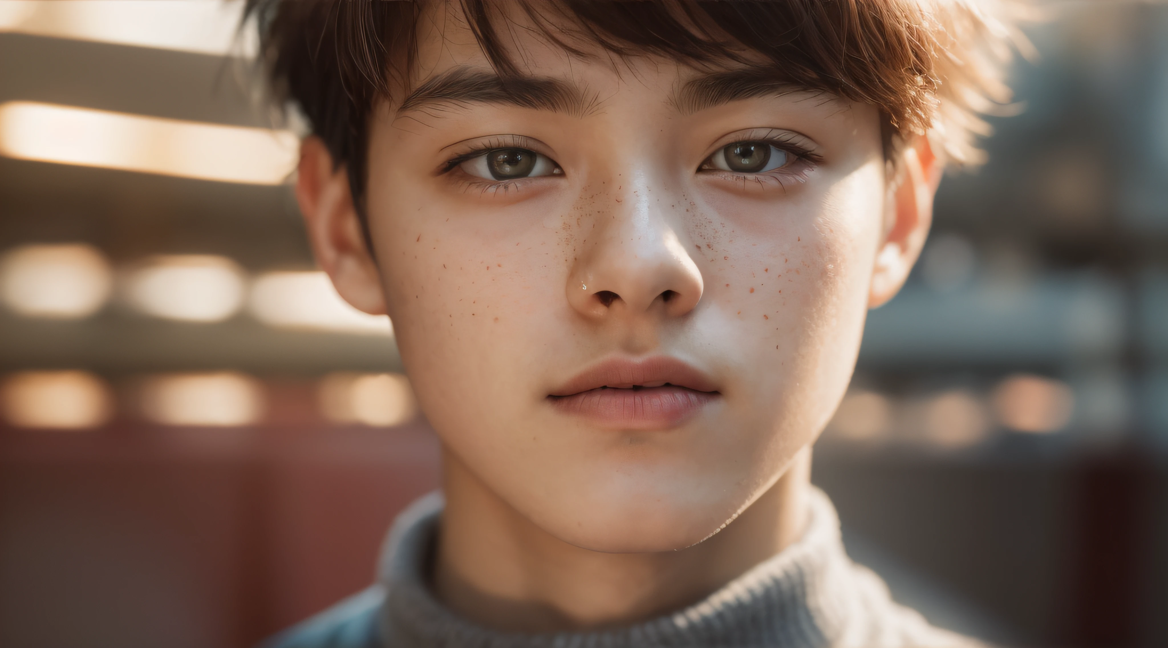 RAW photo, a 18-year-old-boy, (1boy), (realistic), (photo-realistic:1.5), (freckles:0.8), (short hair), (RAW photo, 8k uhd, film grain), soft lighting, high quality, highres, sharp focus, extremely detailed, during the day, (sunlight on face), extremely detailed eyes and face, masterpiece, cinematic lighting, (high detailed skin:1.2), 8k uhd, dslr, soft lighting, high quality, film grain, Fujifilm XT3