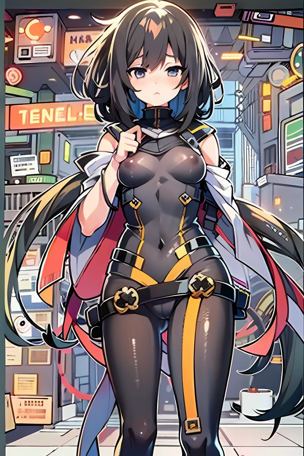 Best quality at best，whaite hair，elementary student，Two-dimensional anime woman，woman，nakeness， is shy，Nipples exposed，Sense of space，climaxing，flatchest，adolable，no clothes are worn，No obstruction，Inclusion Male Sex Products，Rich colors