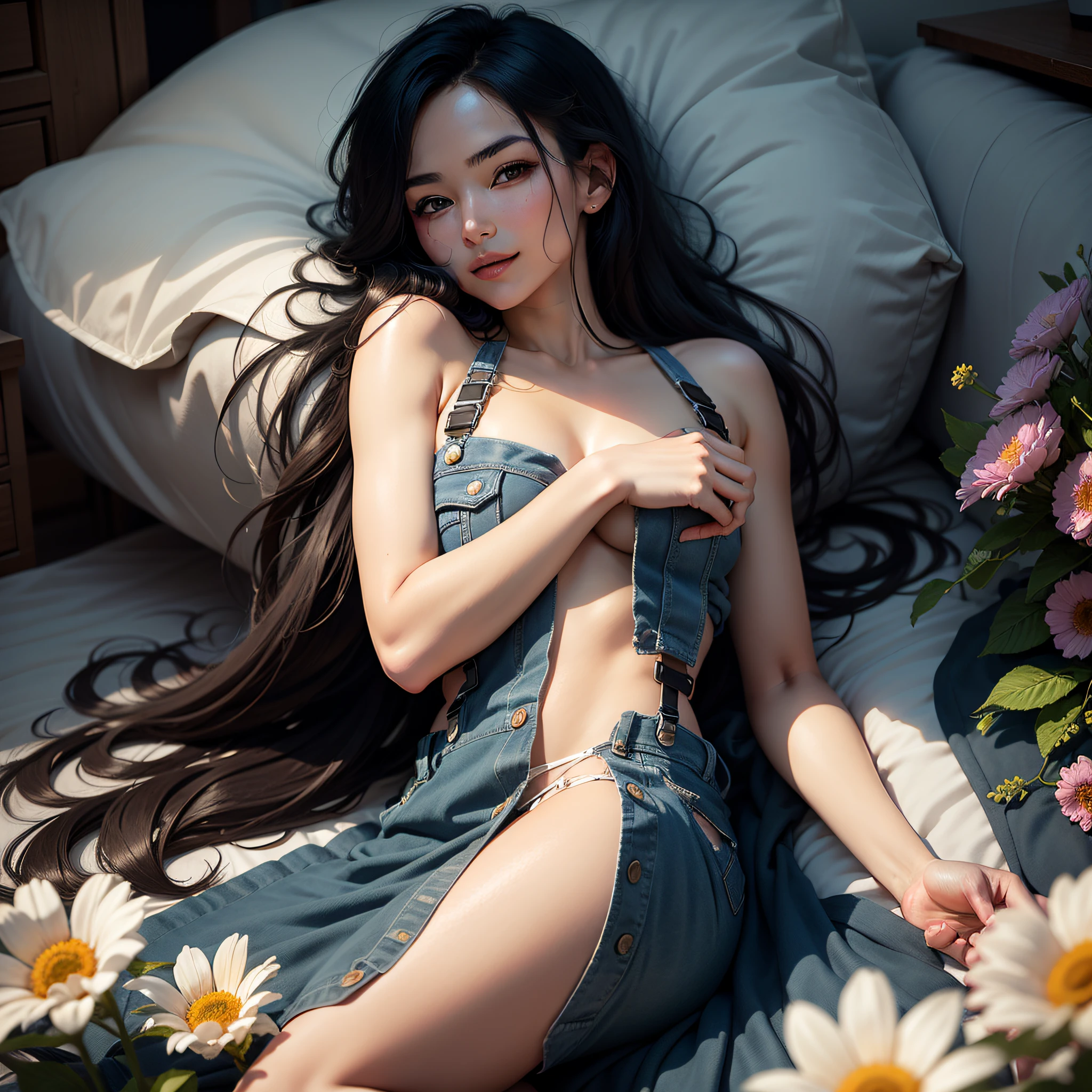 Pure,Raised sexy,Melon seed face,orthofacial,is shy,Skinny,Jawline,florals,florals,florals,A shallow smile,bite lips