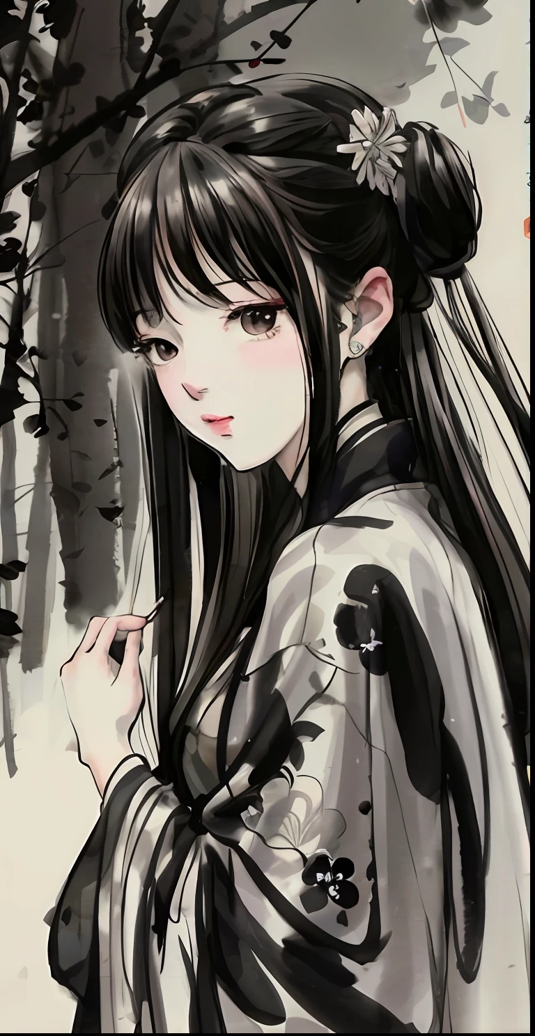 Close-up of a woman in a kimono smoking a cigarette, a beautiful anime portrait, detailed portrait of an anime girl, Portrait of an anime girl, Beautiful character painting, portrait of an anime girl, Beautiful anime style, anime portrait, portrait of anime woman, portrait anime girl, japanese anime artist drawn, Inspired by Itō Shinsui, Anime style portrait, manga painting