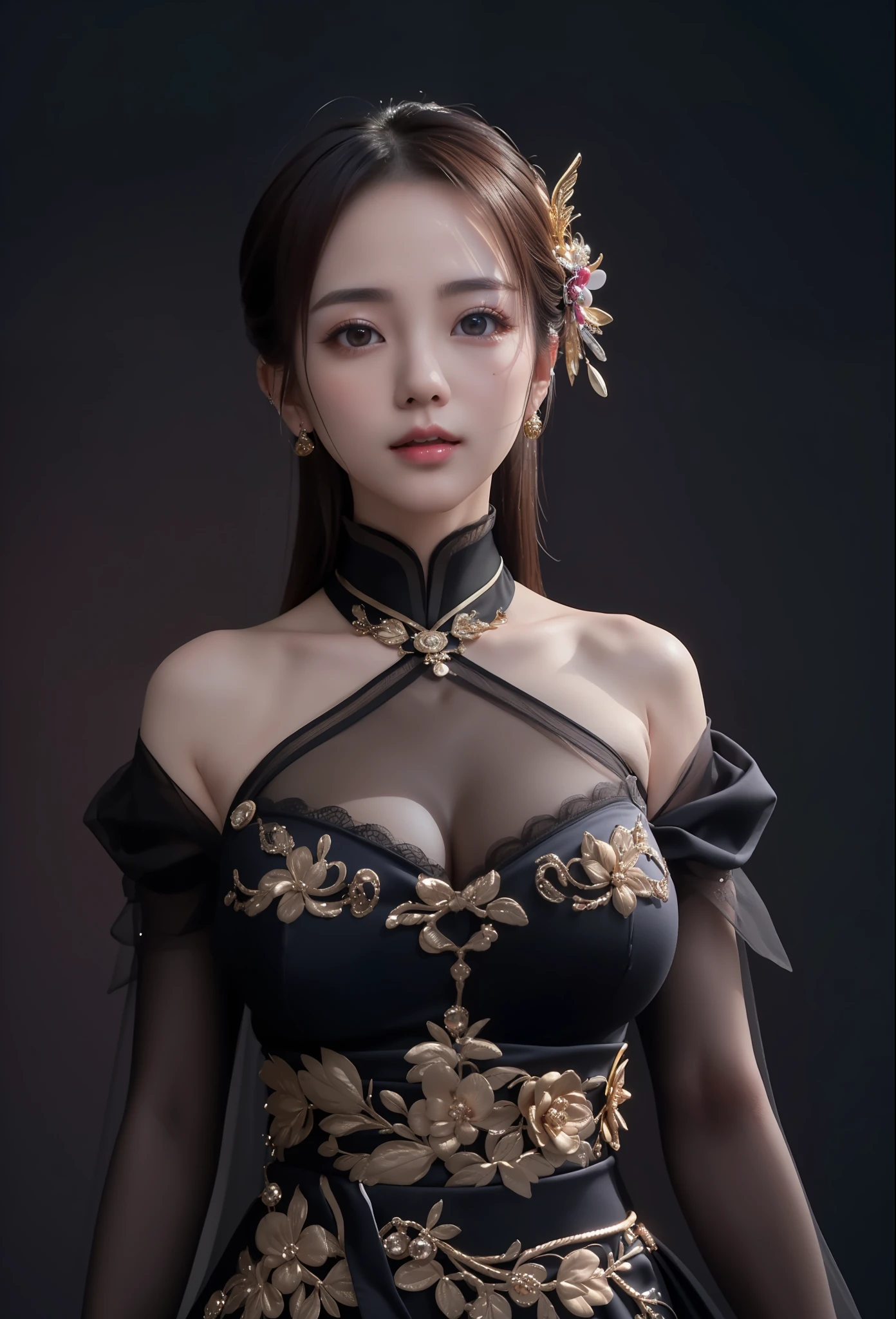 masterpiece, best quality, extremely detailed 8k, ultra hd, ultra-detailed, highly detailed, highly realistic, ultra-realistic, hyperrealistic, hyperrealism, (1woman:1.5), (solo:1.5), (beautiful cute Taiwanese Idol woman:1.5), (beautiful cute JAV Idol woman:1.6), anatomically correct, (detailed realistic skin), (realistic big breasts), slender abs, (closed mouth:1.35), nsfw,