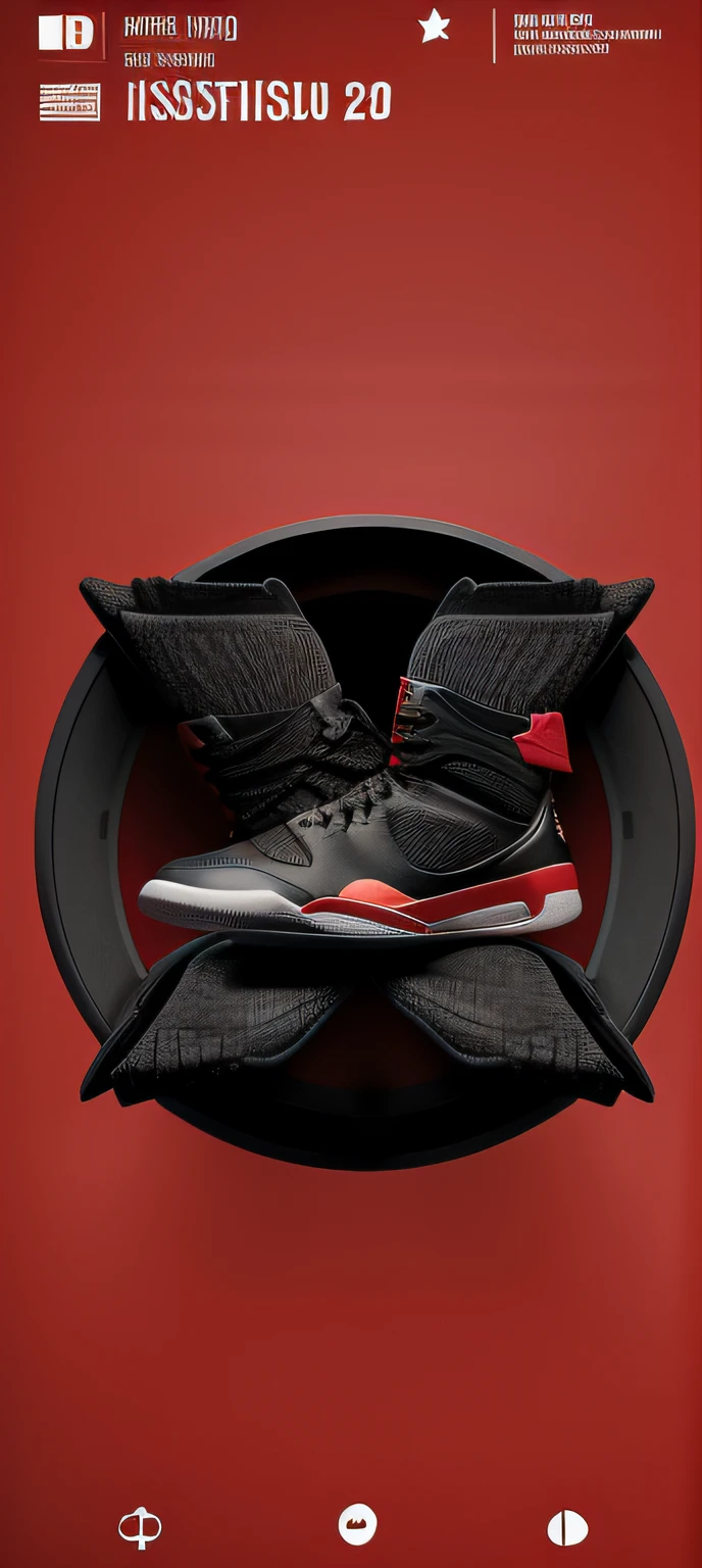 a closeup of a pair of sneakers on a red and black background, misterioso x, apenas preto e vermelho!!!, Conceptual art of basketball tennis, x - dia, Logotipo X, vermelho fogo, inspirado em Jordan Grimmer, imagem hiperrealista de x, sneaker design, apenas preto e vermelho, sneaker photo, posterizado, foto de perfil 1024px, sapatos de batalha