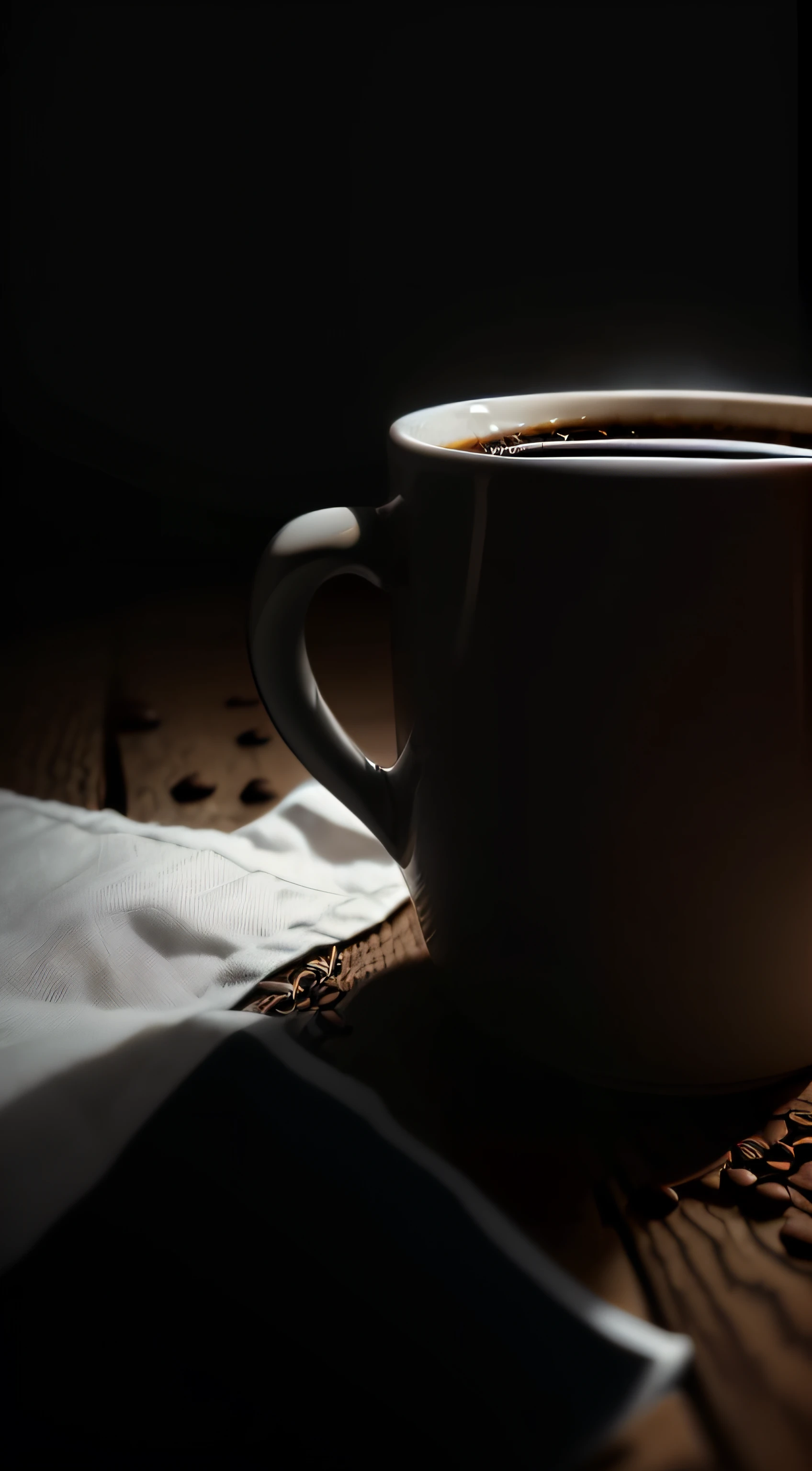 (masterpiece,best quality,highres,ultra_detailed:1.2), white background, still life, rule of thirds, coffee, cloth