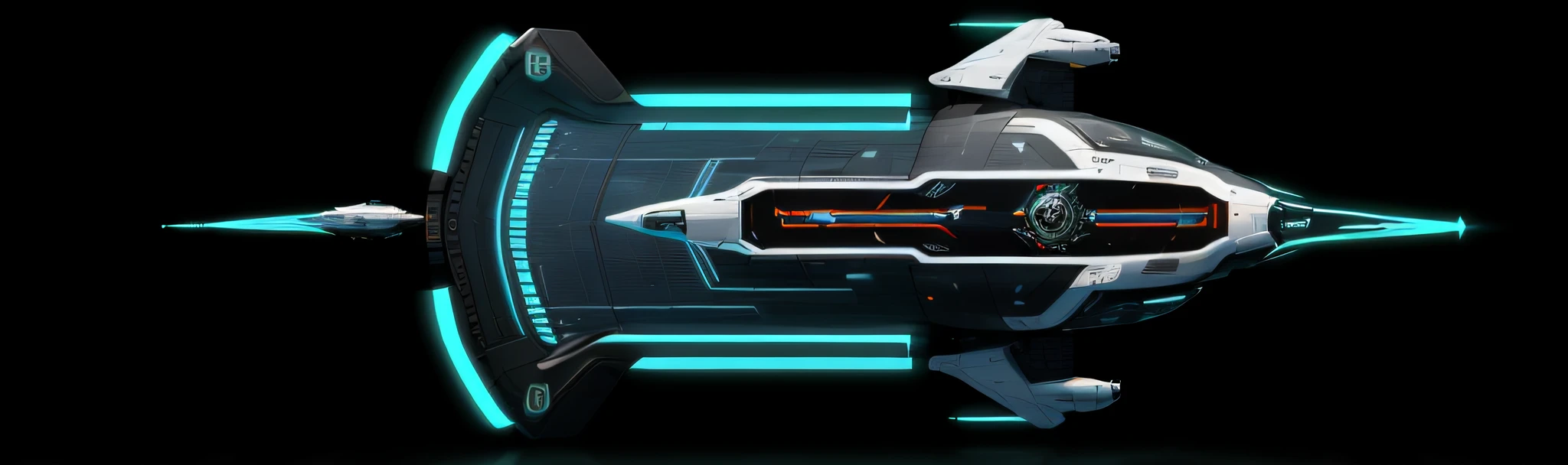 a close-up of a clock with a green screen on it, perfil do interceptor elegante, Blade design, Jogo HUD, Design elegante, Espada sci-fi, espada, tiro do meio, Arremesso longo, tiro de fundo, espingarda futurista da arma, Cores do Tron Legacy, game overlay, Banner, Escuro ( spaceship ), design de foice, Arma futurista, sci - fi weapon