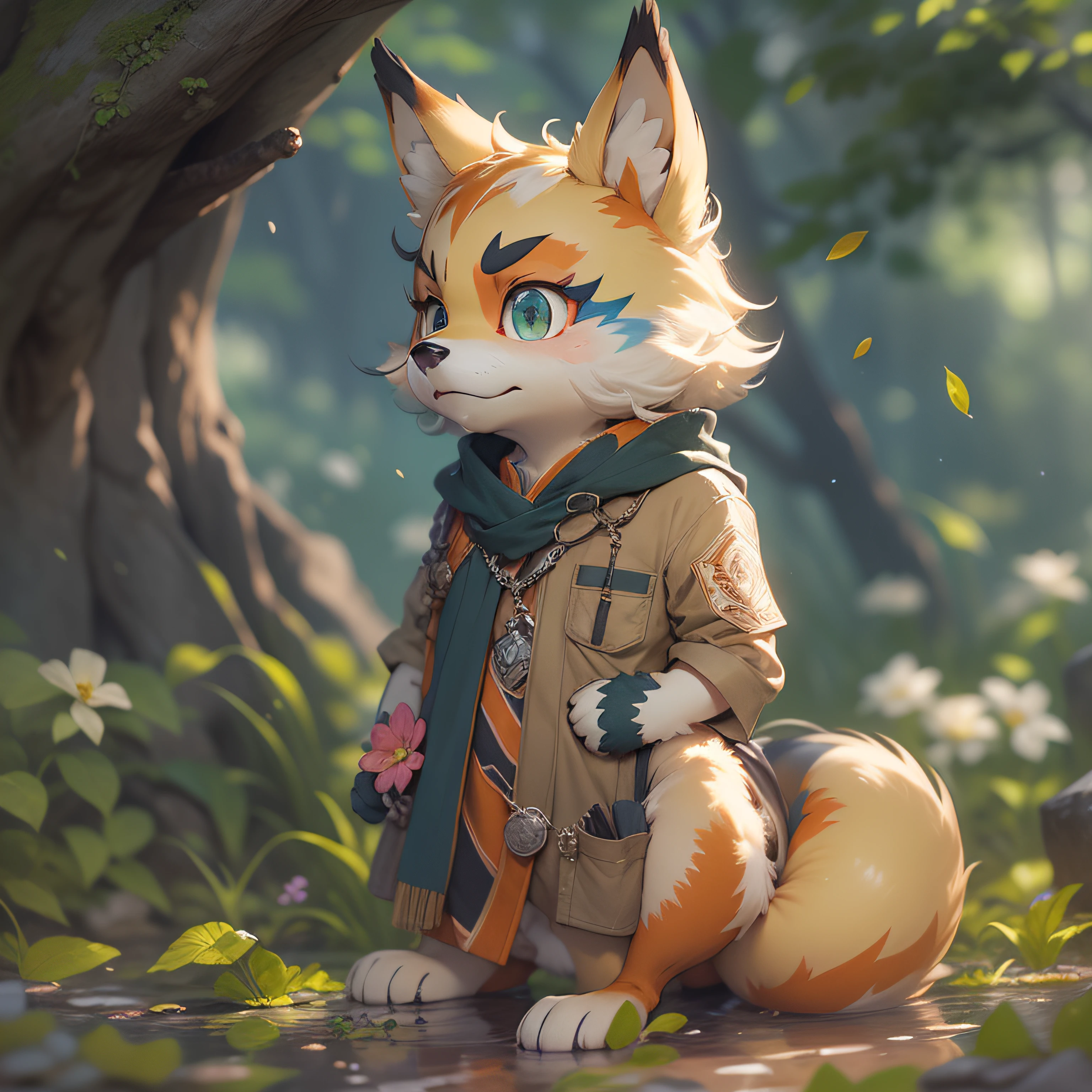 fursona of a cute male kawaii shota furry kemono, {{{{furry shota boy}}}}. {{solo}}, upper body, detailed fluffy fur, stunning beauty, dynamic angle, high-quality high-budget furry fandom anime movie by Studio Ghibli, Makoto Shinkai. sense of awe, {{{masterpiece}}}, {{{best quality}}}, official art, extremely detailed CG, 8k wallpaper, {{colorful}}, {{vivid color}}
Negative prompt: nsfw, lowres, {{bad anatomy}}, bad hands, text error, missing fingers, extra digits, fewer digits, cropped, worst quality, low quality, standard quality, peg artifacts, signature, watermark, username, blurry, {{girl}}, {{female}}
Steps: 30, Sampler: Euler, CFG scale: 11, Seed: 2129201545, Size: 512x512, Model hash: e6e8e1fc, Variation seed: 1677038252, Variation seed strength: 0.02, Eta: 0.68, Clip skip: 2