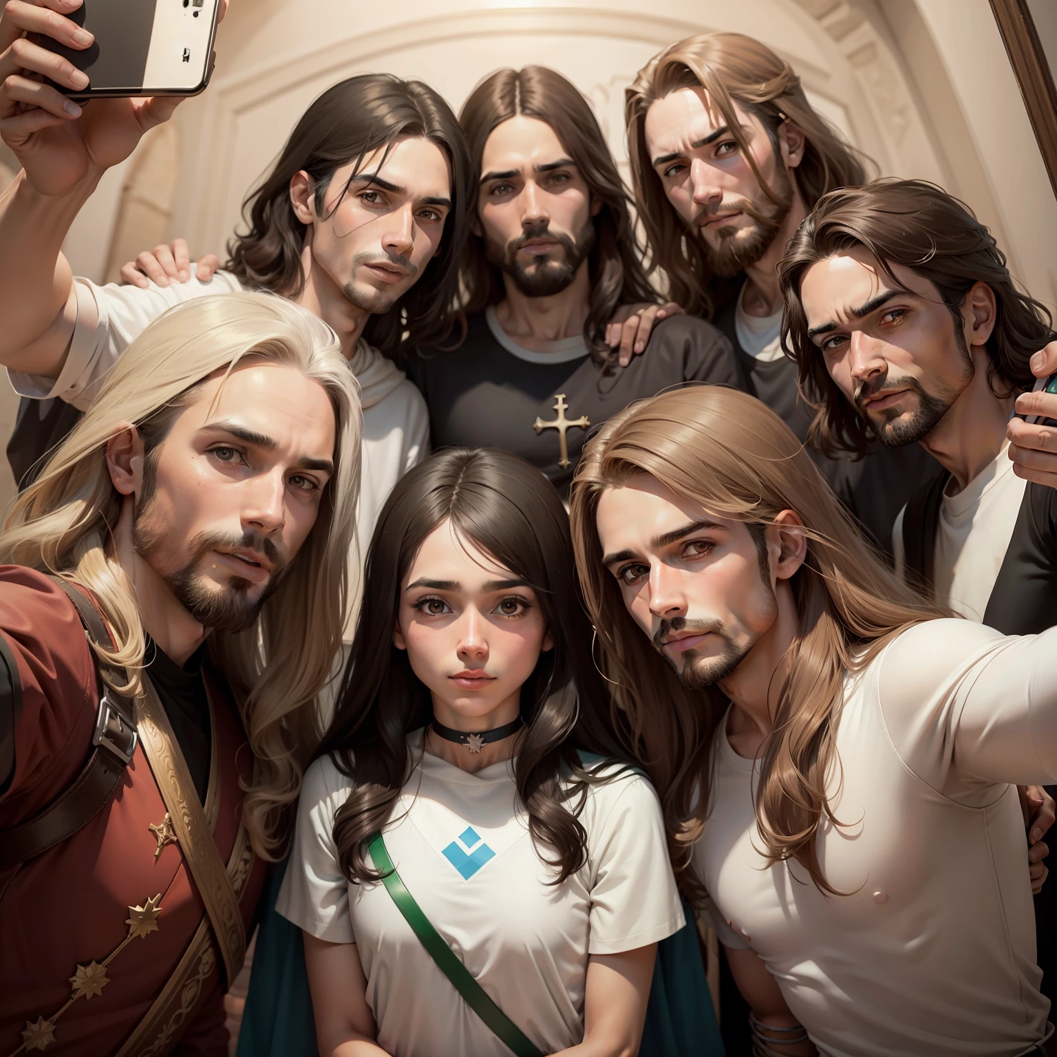 jesus tirando selfie com os discipulos