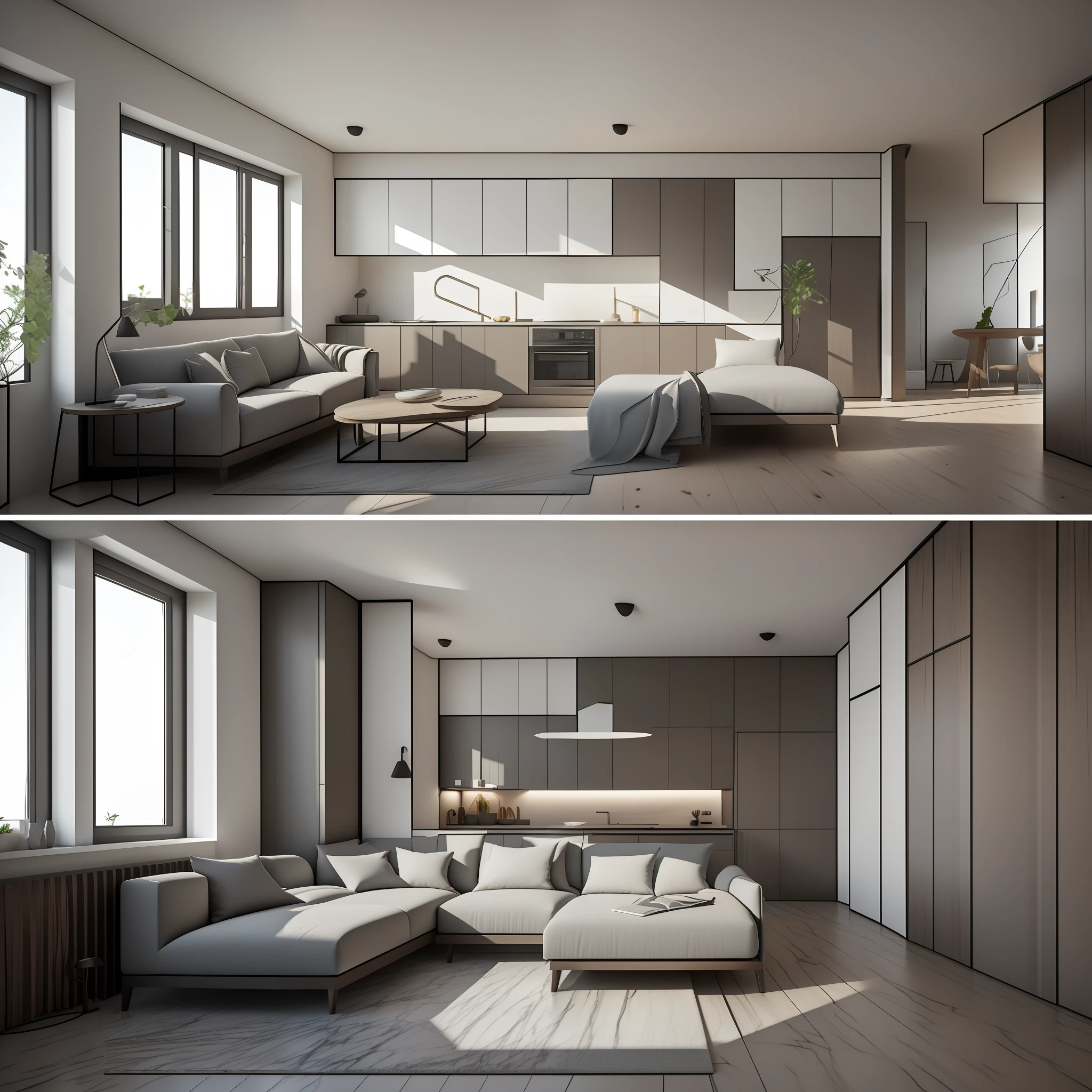 3D interior structure，Photorealistic rendering，3Drenderingof