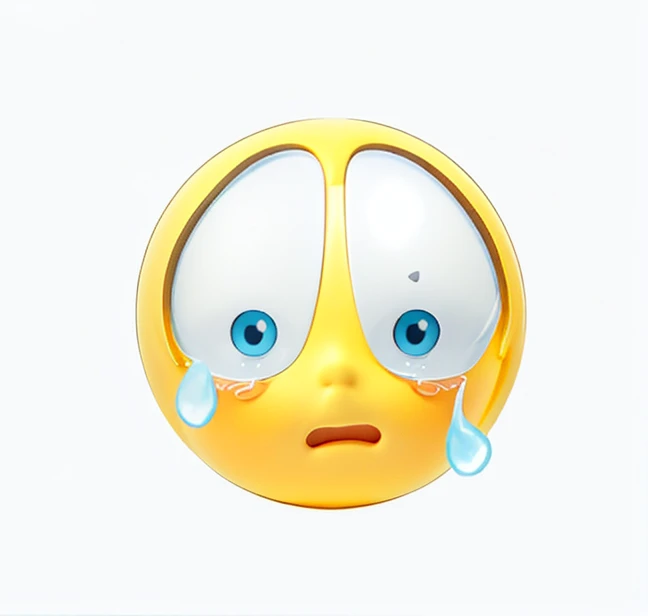 a yellow emoticion with a tear of sadness on its face, emoji triste, sad expression, cara muito triste, is totally sad and cries, cara triste, very sad emotion, cara triste e rabugenta, triste franzir a testa, tears running down face, sad exasperated expression, triste, with a sad expression, triste rosto kawaii, muito triste, emoticon