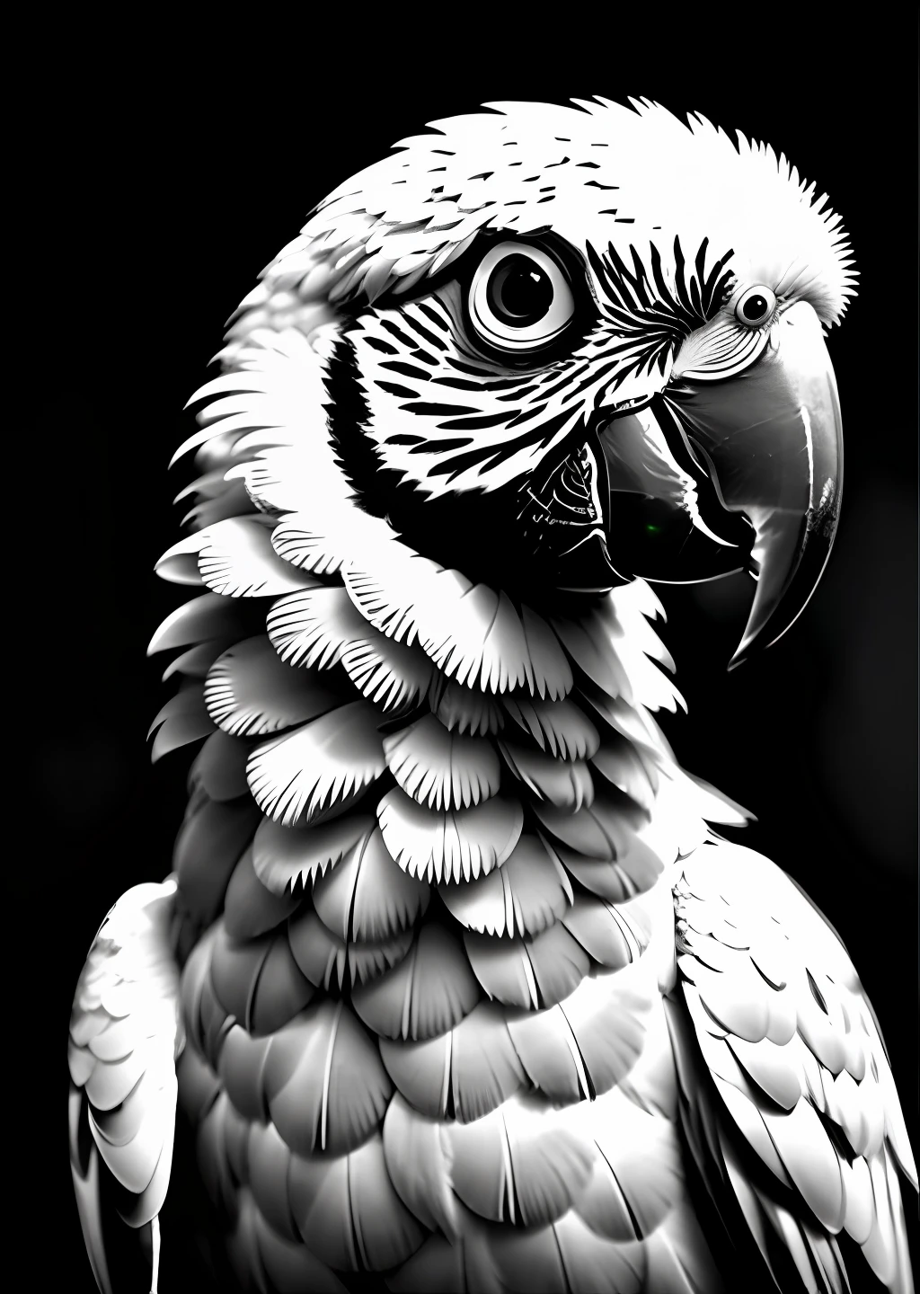 "pet parrot"; luz ambiente, Nikon 15mm f/1.8G, por Alessio Albi, por Annie Leibowitz, por Lee Jeffries
