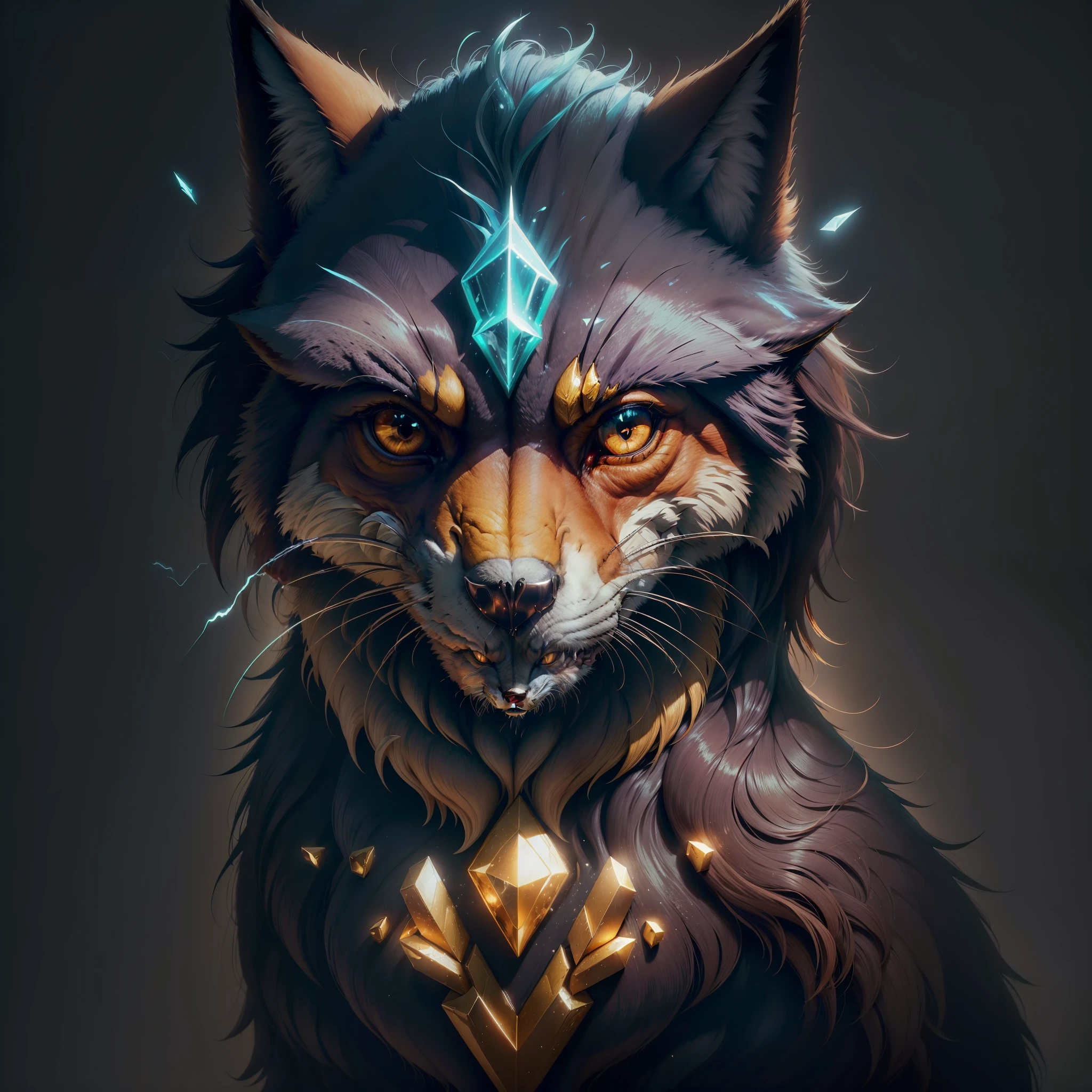 (Fox Realista), animal selvagem, feroz, com dentes grandes afiados), (Imagem ultrarrealista altamente detalhada:1.2), (fotorrealista:1.2), com detalhes intrincados. (Background with lighting effects with rays and powers of bright colors with high contrast and saturation:1.2). ((cinematic photography, UHD, 8k)), ((de corpo inteiro)), ((foco nítido:1.2))