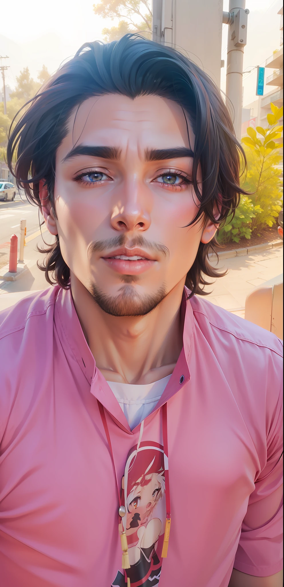 create anime, male, realistic