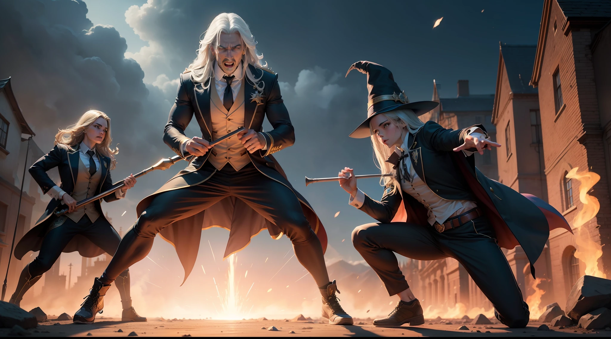 Magic Academy, com equipamentos de treino encantados, Pictures of great wizards and witches in exercise poses and an exciting quality background music, ultra realista, detalhado