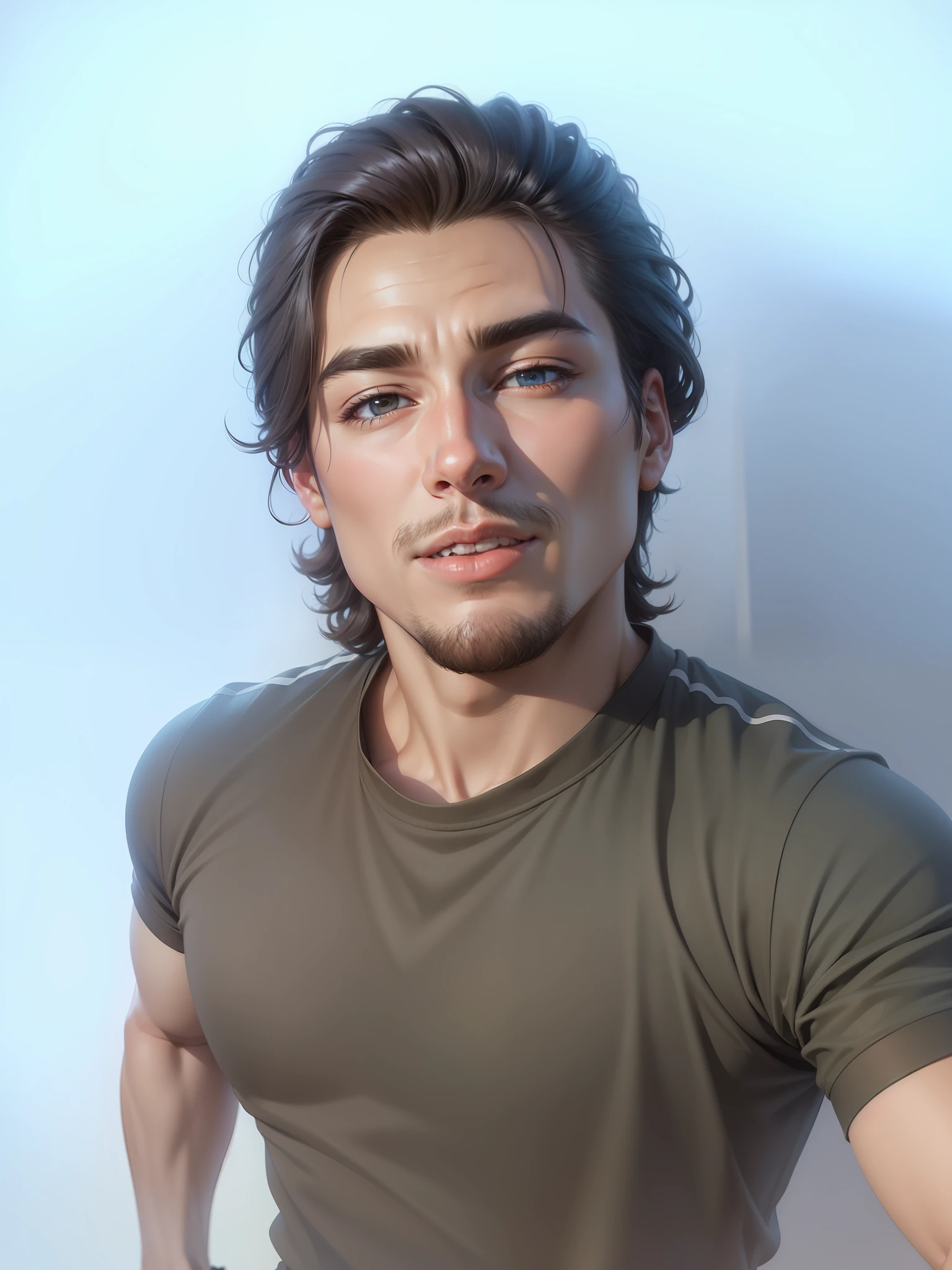 create anime,male , realistic