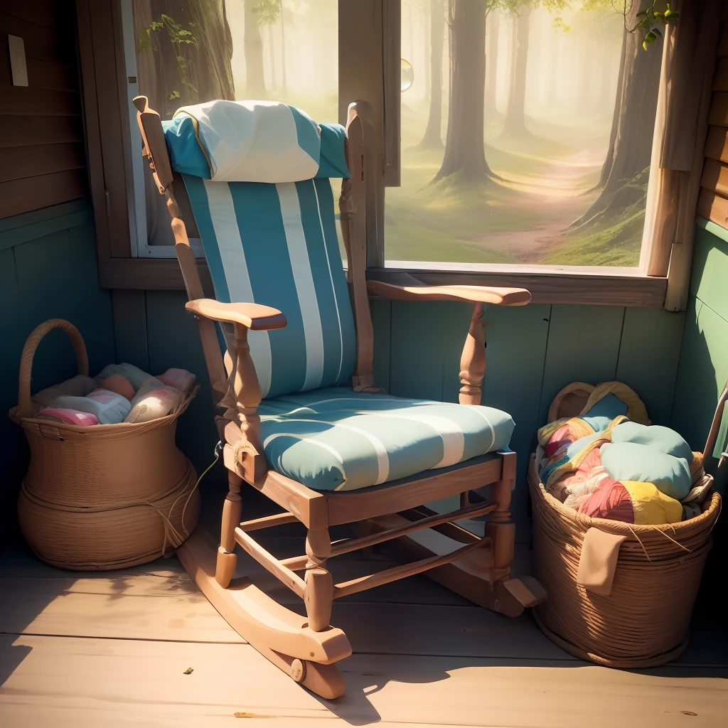 Acampamento ,com uma familia na floresta
