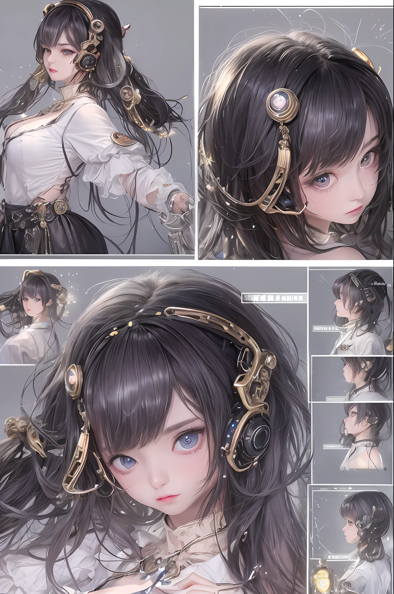 top-quality、​masterpiece、超A high resolution、(Photorealsitic:1.4)、Raw photo、女の子1人、Black hair、glowy skin、1 Mechanical Angel、large metal wings、Shining Angel Circle、((super realistic details))、portlate、globalillumination、Shadow、octan render、8K、ultrasharp、Colossal tits、Raw skin is exposed in cleavage、White porcelain body、Details of complex ornaments、About Cyberpunk、Glowing LEDs、IC chips、Base、Data Links、Hydraulic cylinder、highly intricate detail、Realistic light、a purple eye、radiant eyes、Facing the camera、neon details、Mechanical limbs、blood vessels connected to tubes、Mechanical vertebrae attached to the back、mechanical cervical attaching to neck、cowboy  shot、Wires and cables connecting to the head、Luminous tube、Small LED lamp、Sumerian details、