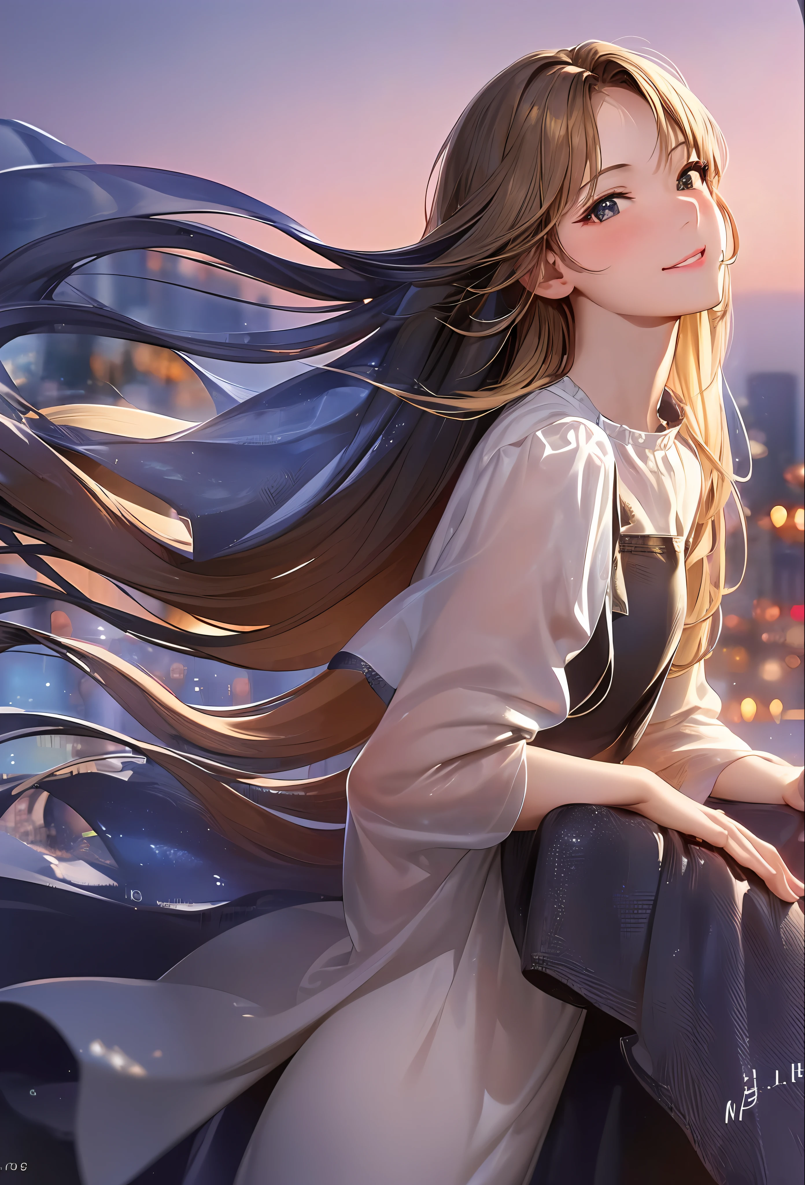 (8k, top quality, masterpiece: 1.2), (realistic, photorealistic: 1.37), super detailed, girl single, cute, solo, midnight, beautiful detailed sky, detailed café, sitting, date, (blush), (smile: 1.15), small breasts (mouth closed), beautiful fine eyes, floating hair NovaFrogStyle, back open dress