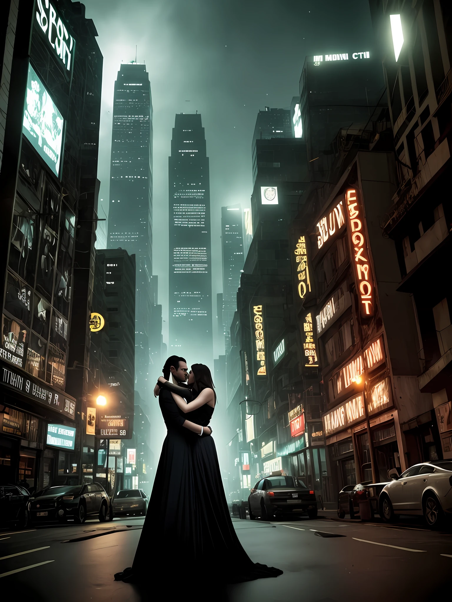 A dark city Ana and Thomas embraced as time progressed, The curse intensified, and the city succumbed to the weight of a growing darkness. The darkness brought nightmares and terrifying visions, alimentando-se do amor proibido que se manifestara entre Anna e Thomas. They knew they were doomed to pay a high price for this love that could not be ignored.