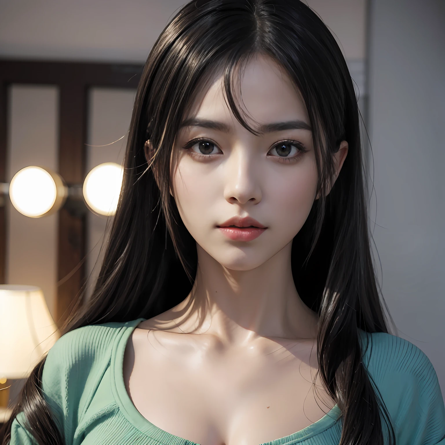There's a full-bodied woman with long hair, retrato de personagem corpo inteiro, Estilo de anime 3D realista, Estilo Realismo Anime, retrato detalhado da menina do anime, arte cg anime suave, photorealistic anime girl rendering, feito com anime painter studio, Artgerm. High detail, Anime estilo 3D, closeup retrato de personagem, arte de anime digital detalhada, magro, atletic, magra com corpo ampulheta