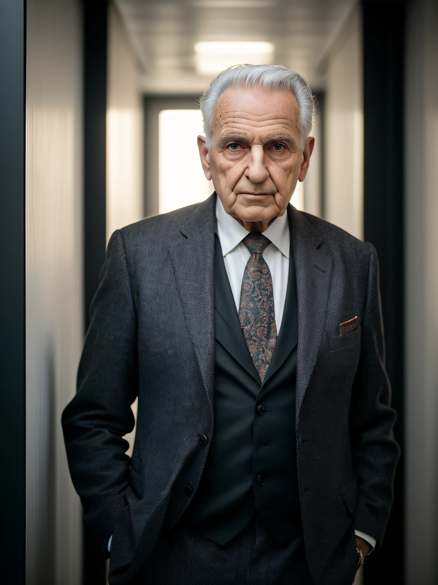 retrato de um homem de 80 anos, wearing a suit jacket and pants, draganv2 (Foto RAW:1.3), foco nítido, 8k, UHD, soft-lighting, de alta qualidade, majo, profissional, hiper-realista, profundidade de campo,
hiperdetalhado, analogue style, realista, sombras suaves, obra-prima, melhor qualidade, Ultra realista, 8k, proportion Aurea, intrincado, alto detalhe, fotografia de filme, Foco suave