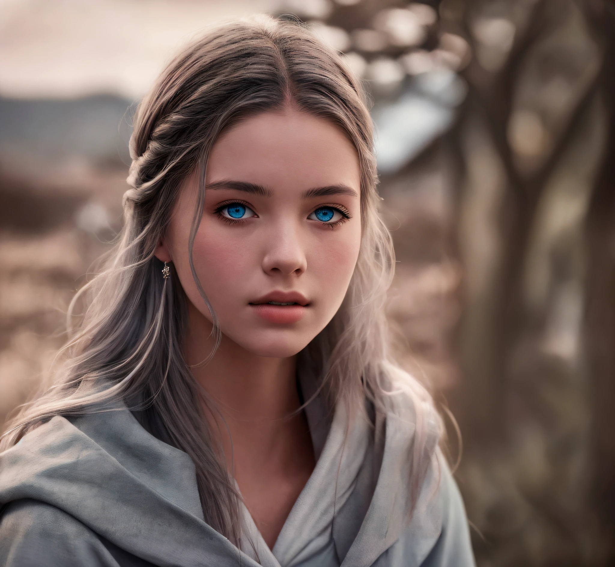 Mujer rubia con ojos azules y una sudadera con capucha en un campo, Retrato suave disparado 8K, Detailed Matte Fantasy Portrait, beautiful fantasy portrait, Renderizado retrato 8K, Retrato de elfo muy hermoso, beautiful fantasy art portrait, very beautiful elven top model, fantasy portrait, Chica con ojos blancos, beautiful fantasy maiden, color photograph portrait 4k, ojos gris-azul claro