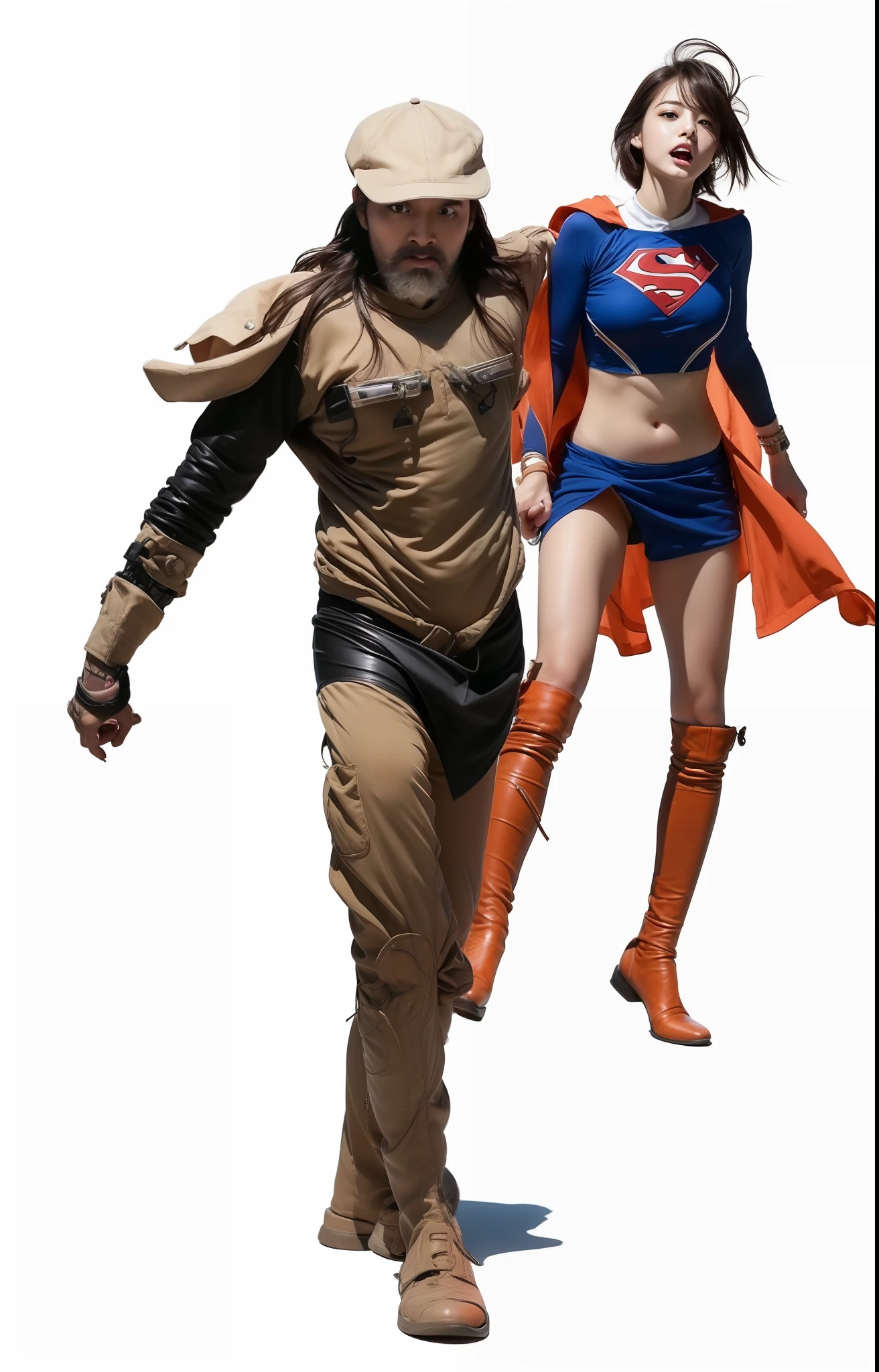 super girl、Monster prey、Done、defeat、Painful look、​masterpiece, top-quality, (realisitic, Photorealsitic:1.4), (RAW Photography:1.2), the Extremely Detailed CG Unity 8K Wallpapers, extremely delicate and beautiful, astonishing, finely detail, Official Art, absurderes, Incredibly ridiculous, huge filesize, ultra-detailliert, ighly detailed, a beautiful detailed girl, extremely detailed eye and face, beatiful detailed eyes, Light on the face, 1girl in, length hair, dishevled hair, ((longwavy hair))