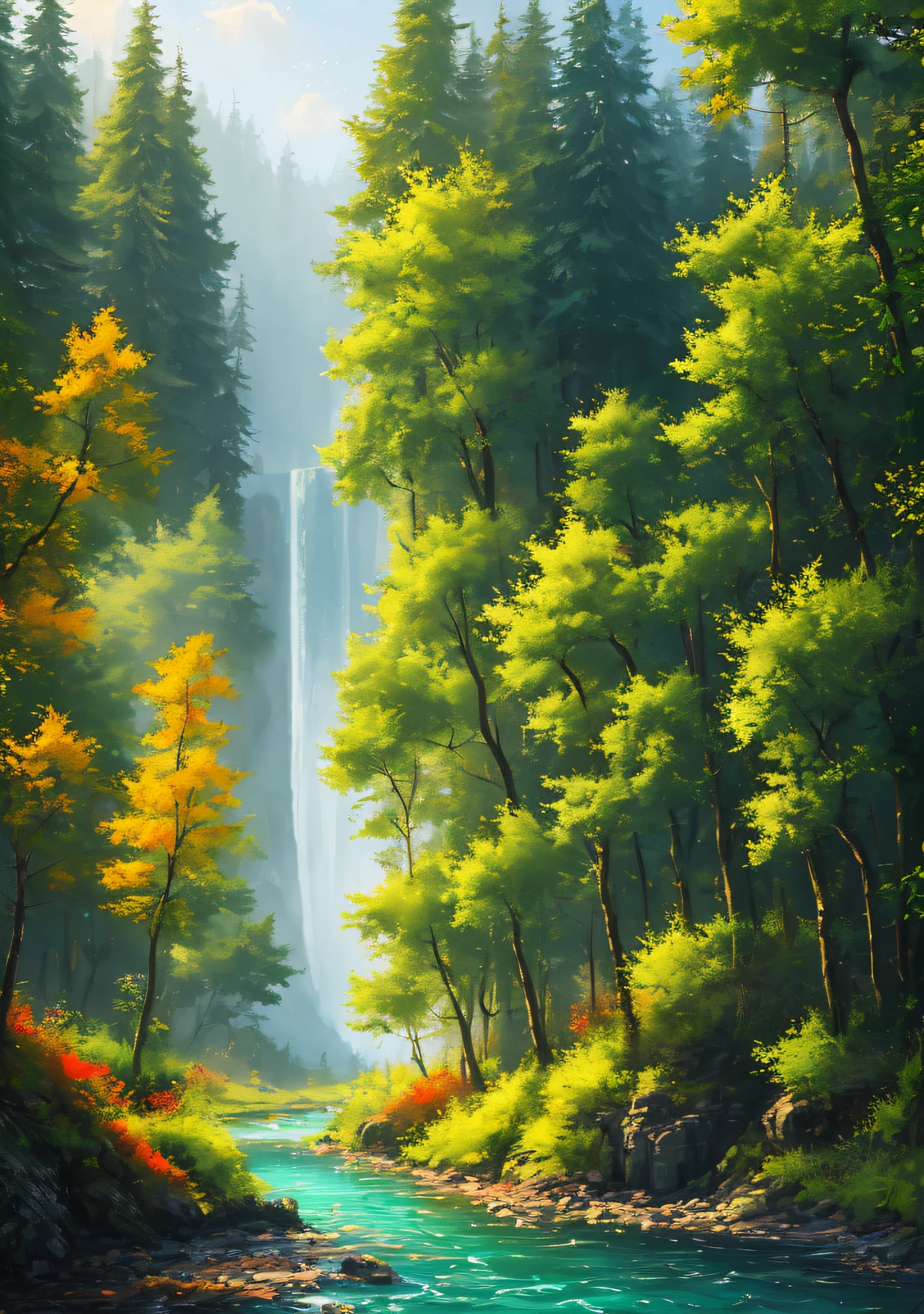 masterpiece, best quality, high quality,extremely detailed CG unity 8k wallpaper, An enchanting and dreamy front view scene of a sailboat on a narrow forrestry river in fantasy forest, with towering trees, hidden fairy glens, creating a sense of mystique and enchantment, artstation, intricate, trending, award winning photography, Bokeh, Depth of Field, HDR, bloom, Chromatic Aberration ,Photorealistic,extremely detailed, trending on artstation, trending on CGsociety, Intricate, High Detail, dramatic, art by midjourney