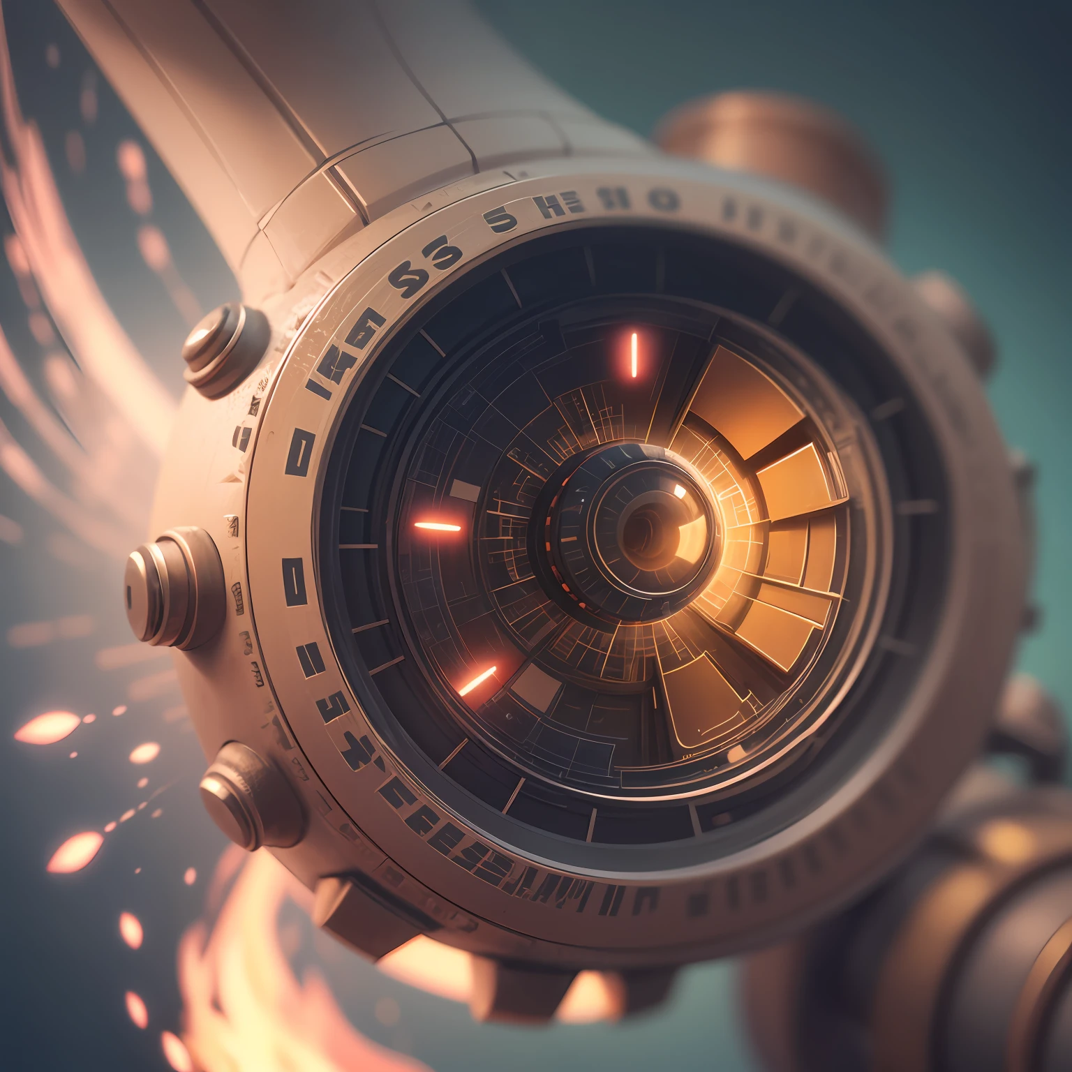 nuclear energy at the microscopic level. Warm pastel washed out colors. Close-up Disney Pixar Cartoon style Photorealistic Cinematic. Dark Blurred background Fantasy Light haze --auto --s2