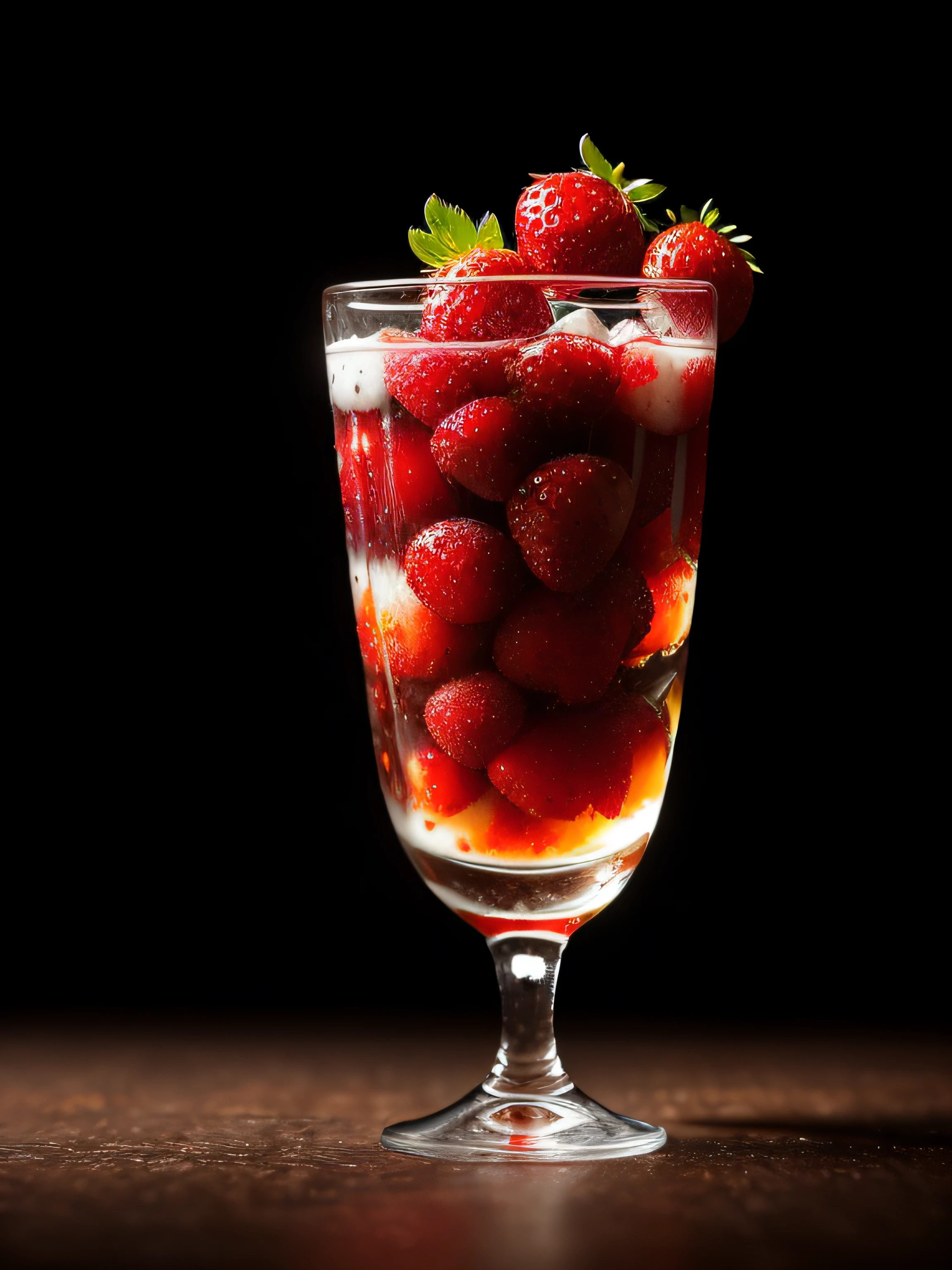 product photography of a 10 small strawberries fall into a glass of milk, intricate, epic, highly detailed, vibrant, food photography, epic render, octane, accent lights, (backlit:1.3), (cinematic:1.3), intricate details, (ArtStation:1.3)